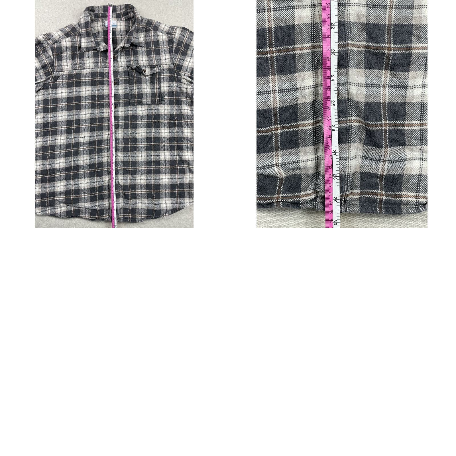 Vintage Columbia Shirt Mens Button-Up Plaid Flannel Gray Regular Fit Long Sleeve L Casual Vintage No Size US L / EU 52-54 / 3 - 8 Thumbnail