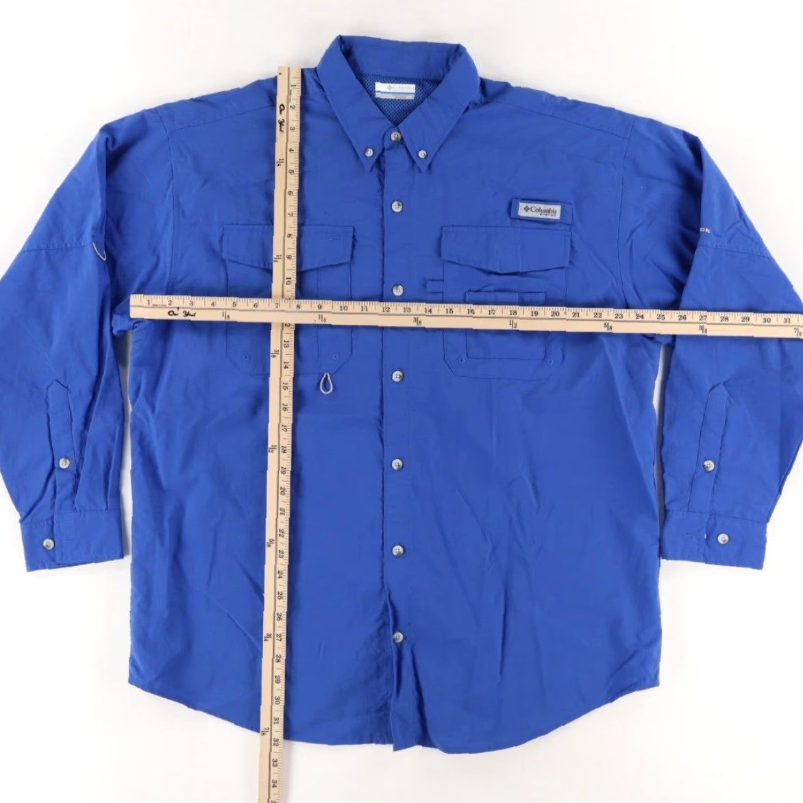 Vintage Columbia PFG Fishing Nylon Solid Long Sleeve Button Down Shirt Blue Men's L Size US L / EU 52-54 / 3 - 3 Thumbnail