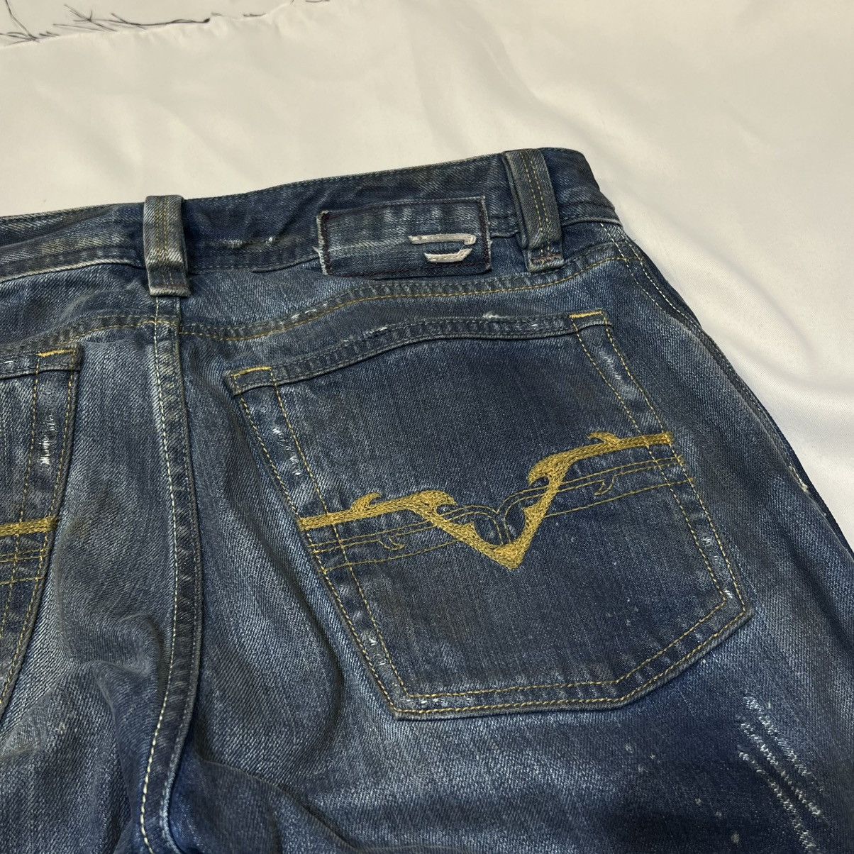 Diesel 00s Diesel Levan Straight Leg Dirty Wash Jeans Size US 30 / EU 46 - 7 Thumbnail