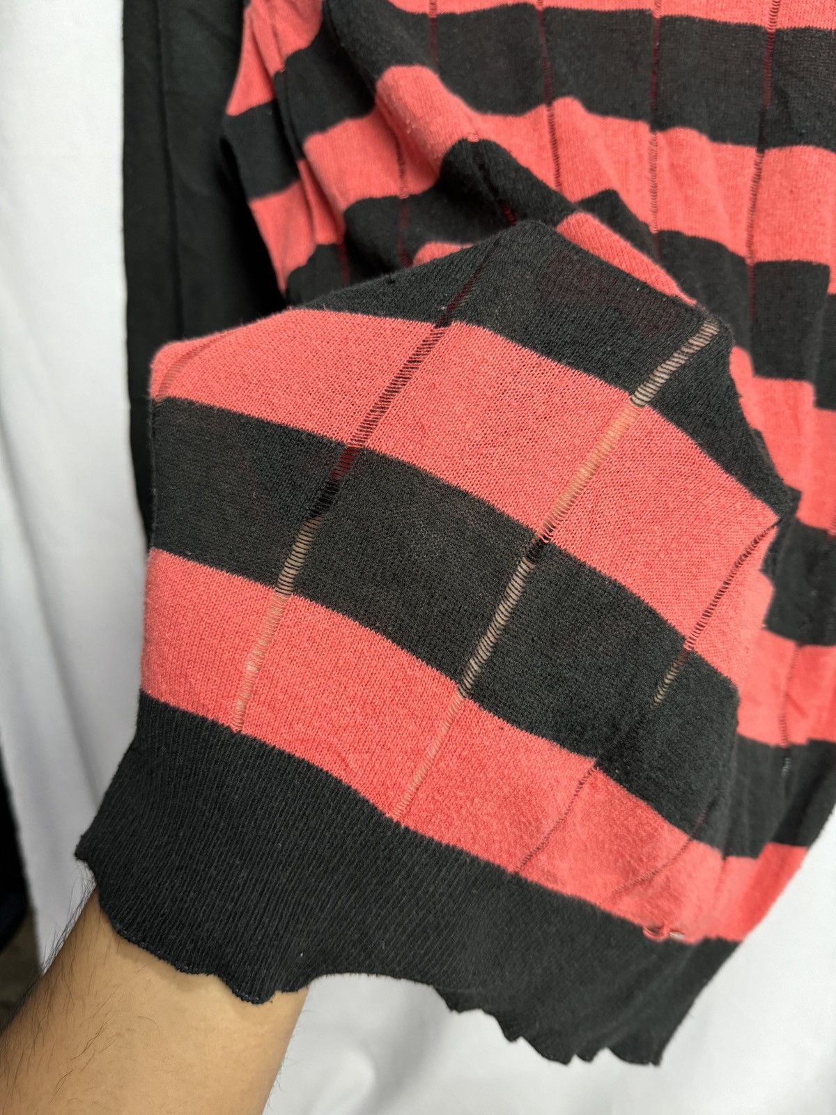 Hysteric Glamour × If Six Was Nine × Japanese Brand Distressed Stripe Knit Canifa Size US S / EU 44-46 / 1 - 4 Thumbnail