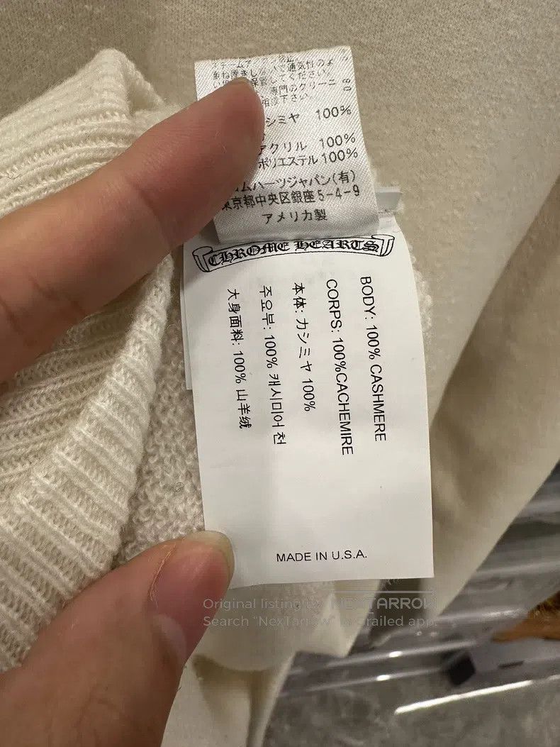 Chrome Hearts CHROME HEARTS Size XL 100% cashmere Sanskrit embroidered ro Size US XL / EU 56 / 4 - 6 Thumbnail