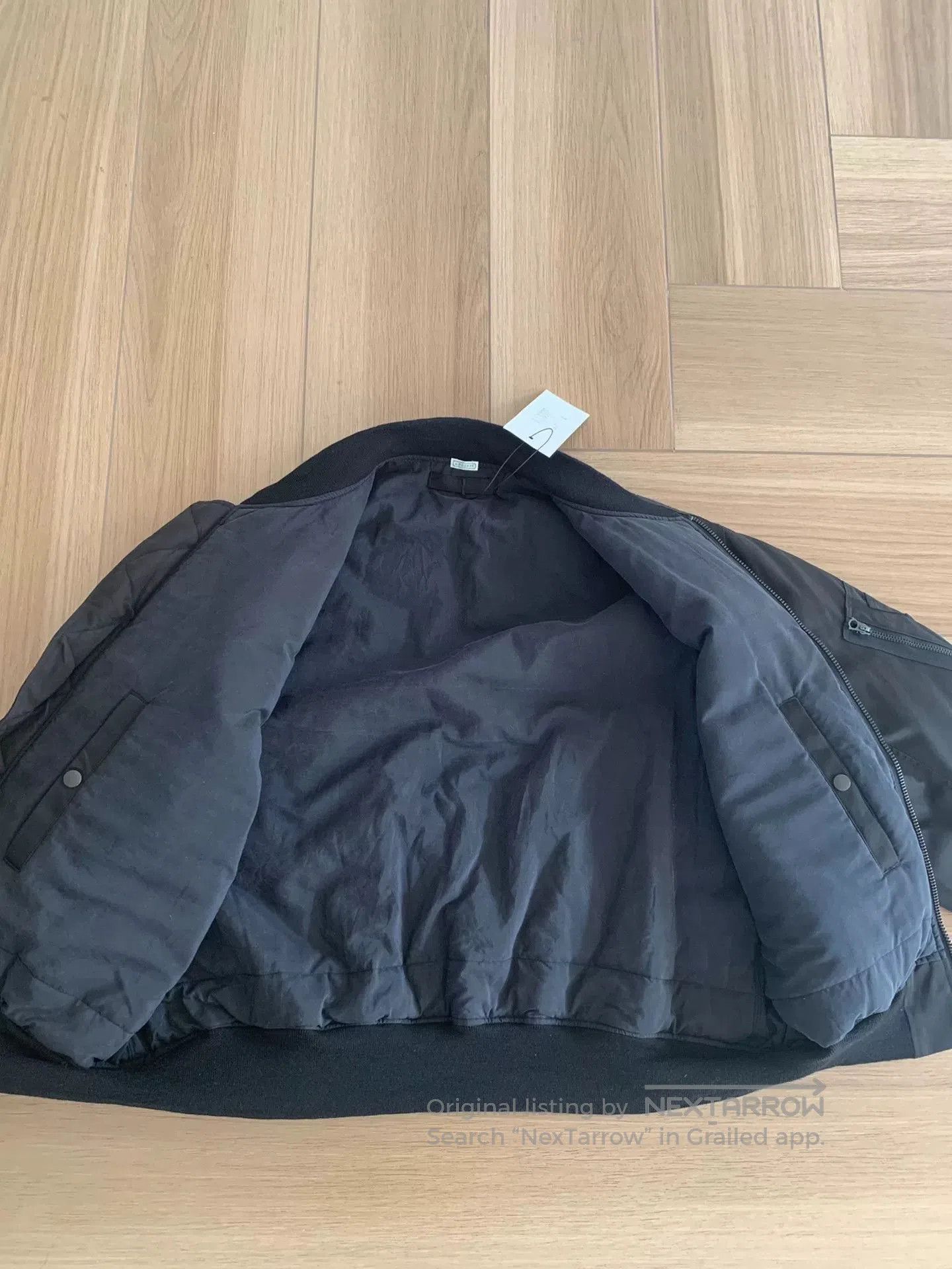 A.PRESSE vintage silk flight jacket in black. Size US XXL / EU 58 / 5 - 4 Thumbnail