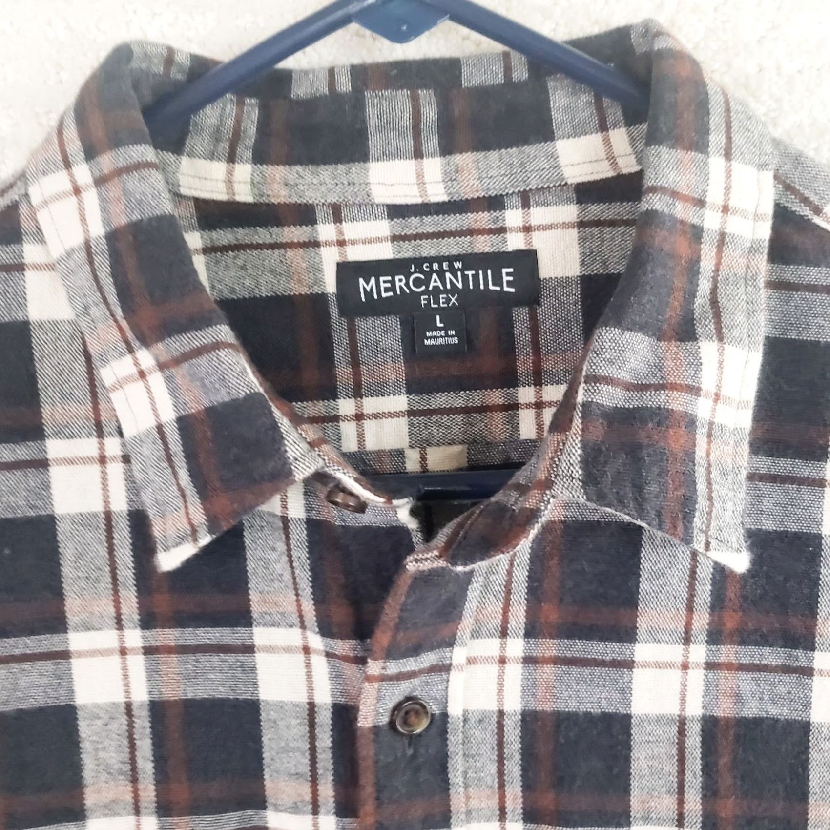 J.Crew J.CREW Mercantile Flex Shirt Men L Multicolor Plaid Flannel Button-Up, Long Sleeve, Cotton Spandex, Classic Fit, Elbow Pads, Pockets, Casual Wear Size US L / EU 52-54 / 3 - 6 Thumbnail