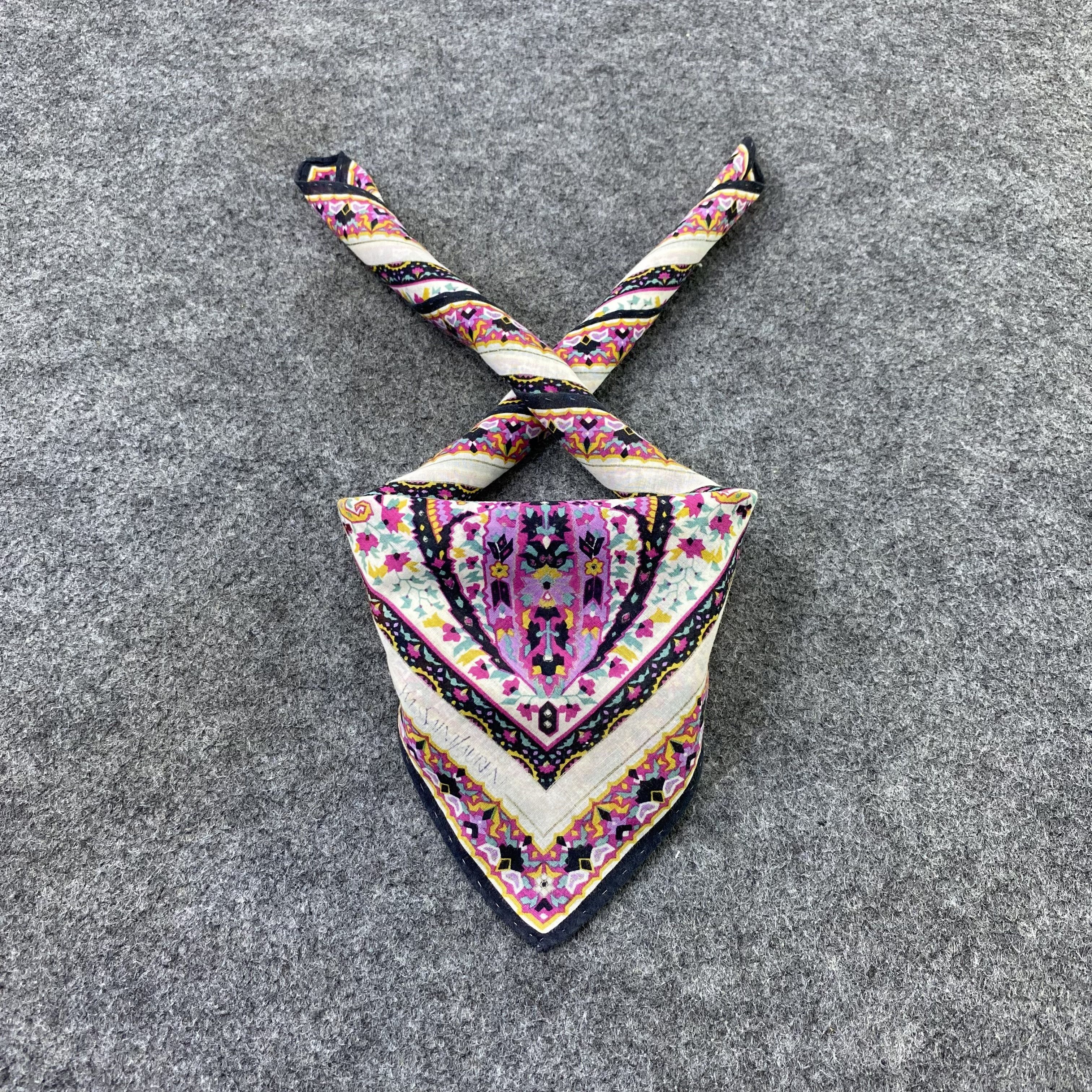Yves Saint Laurent Yves Saint Laurent Handkerchief Neckerchief Bandana-B2012 Size ONE SIZE - 2 Thumbnail