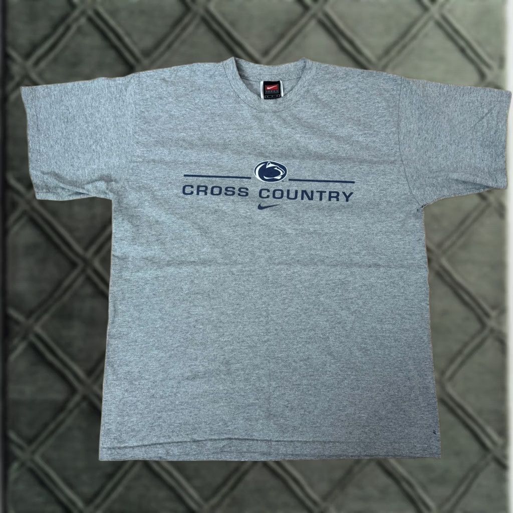 Nike VINTAGE Nike Shirt Mens M Gray Y2K Team Penn State Size Nittany Lions Center Swoosh Size US M / EU 48-50 / 2 - 1 Thumbnail