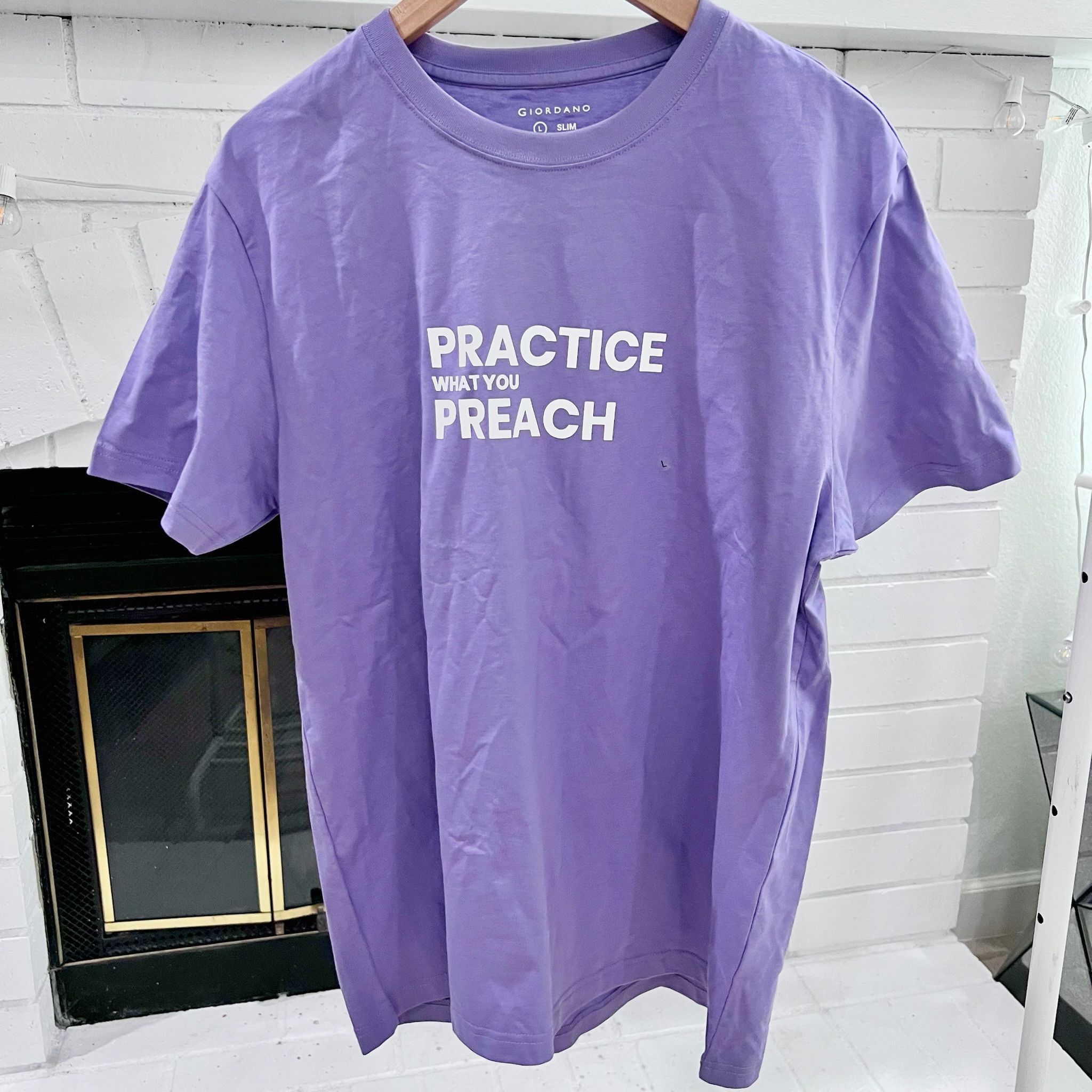 Giordano Practice What You Preach Printed Logo Giordano Shirt Size US L / EU 52-54 / 3 - 1 Thumbnail