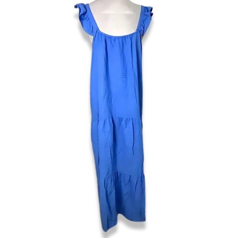 Steve Madden Steve Madden Maxi Dress Ruffled Flutter Straps Blue M NWOT Size M / US 6-8 / IT 42-44 - 5 Thumbnail