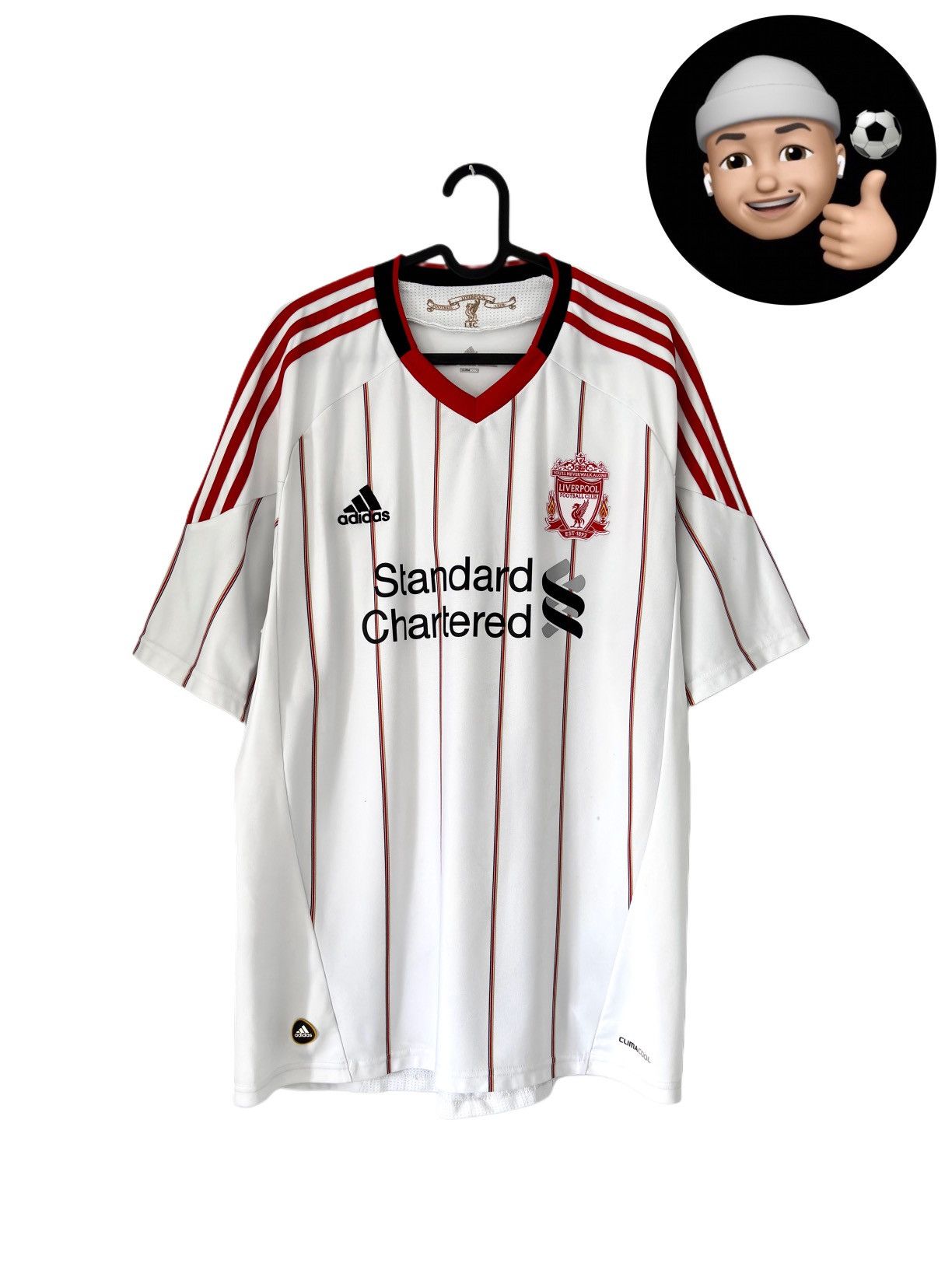 Vintage 2010 2011 Liverpool Adidas Vintage Away Kit Soccer Jersey UK Size US L / EU 52-54 / 3 - 1 Thumbnail