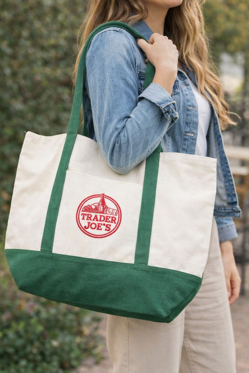 Other Trader Joe's Tote Bag Blue & Green Size ONE SIZE - 1 Thumbnail