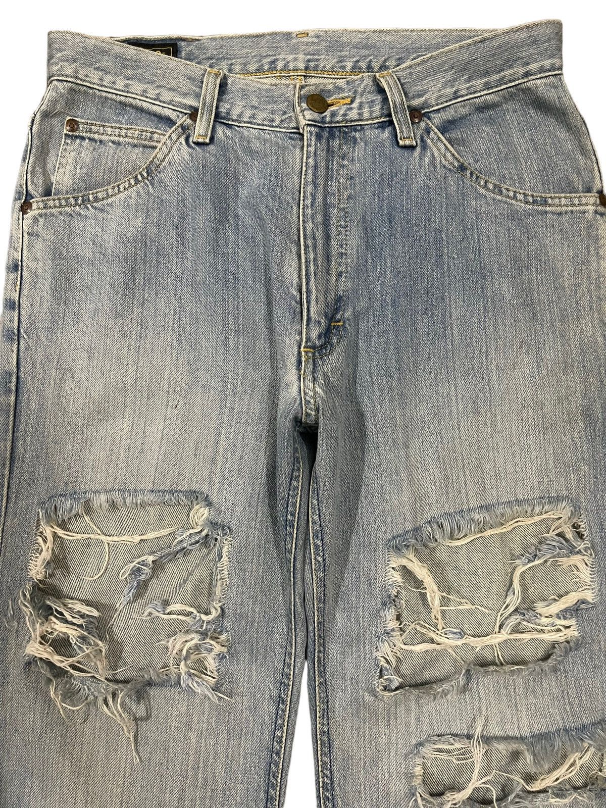 Lee Vintage 90s Lee Riders Blue Wash Distressed Style Jeans Size US 30 / EU 46 - 3 Thumbnail