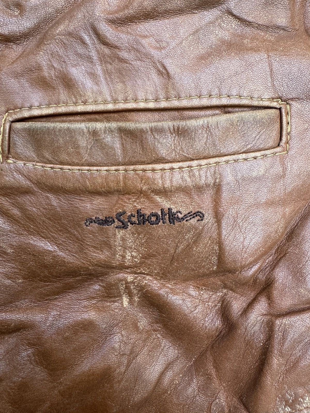 Schott VERY RARE VINTAGE JACKET VEST LEATHER DOWN BT SCHOTT GOOSE Size US L / EU 52-54 / 3 - 7 Thumbnail