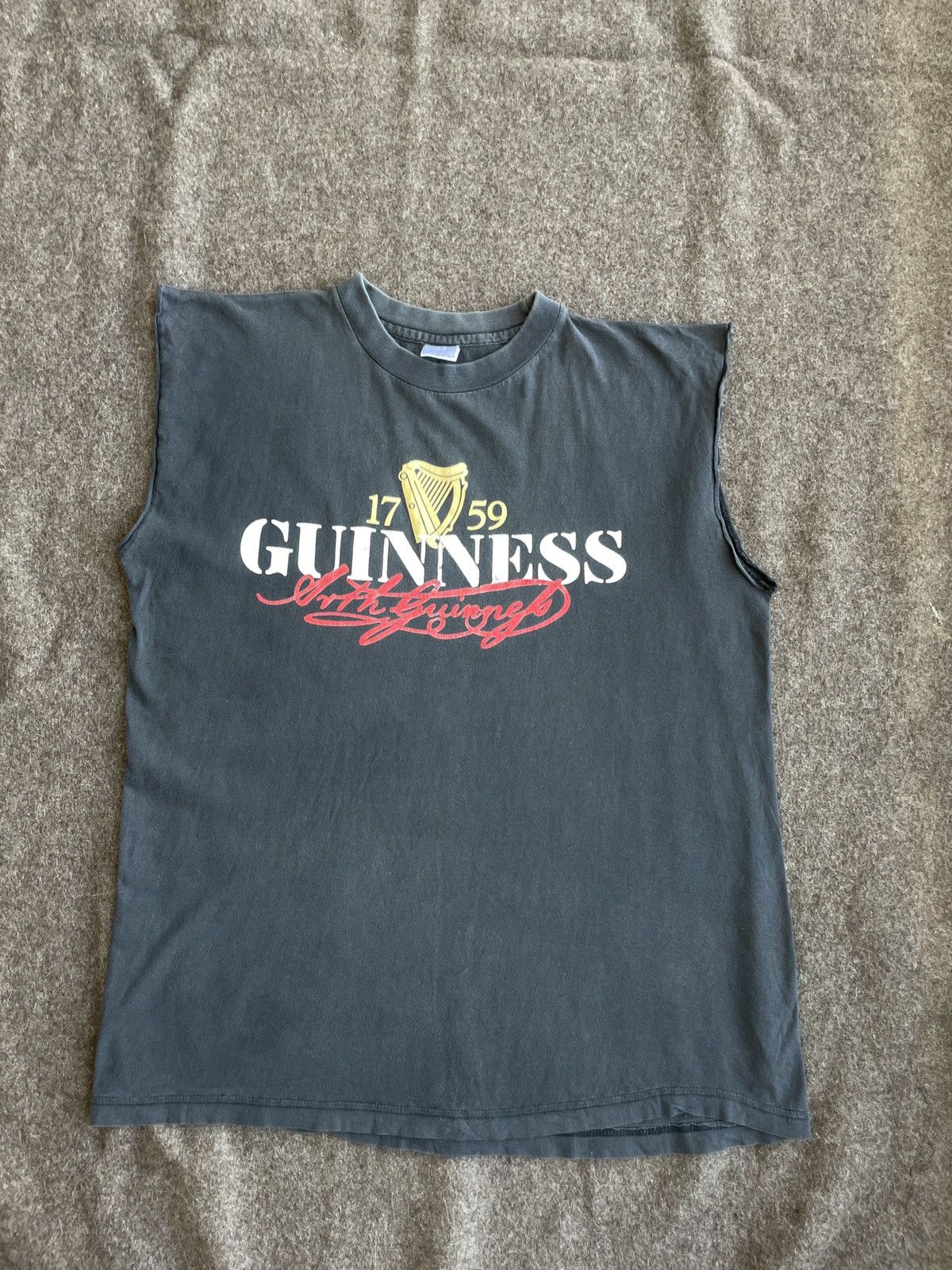 Vintage Guinness Vintage Tank Top Sleeveless T-Shirt Size US XL / EU 56 / 4 - 1 Thumbnail