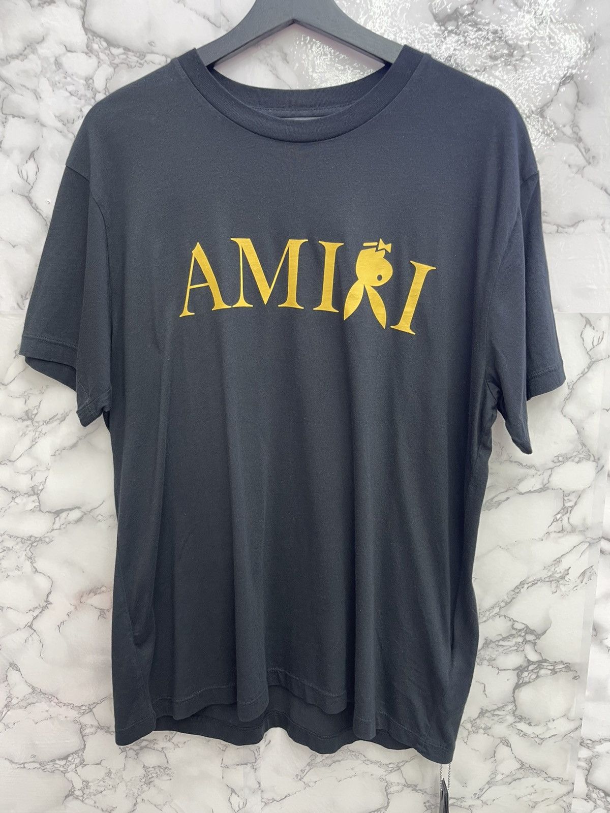 Amiri Amiri “reverse bunny” tee (black/yellow) Size US S / EU 44-46 / 1 - 1 Thumbnail