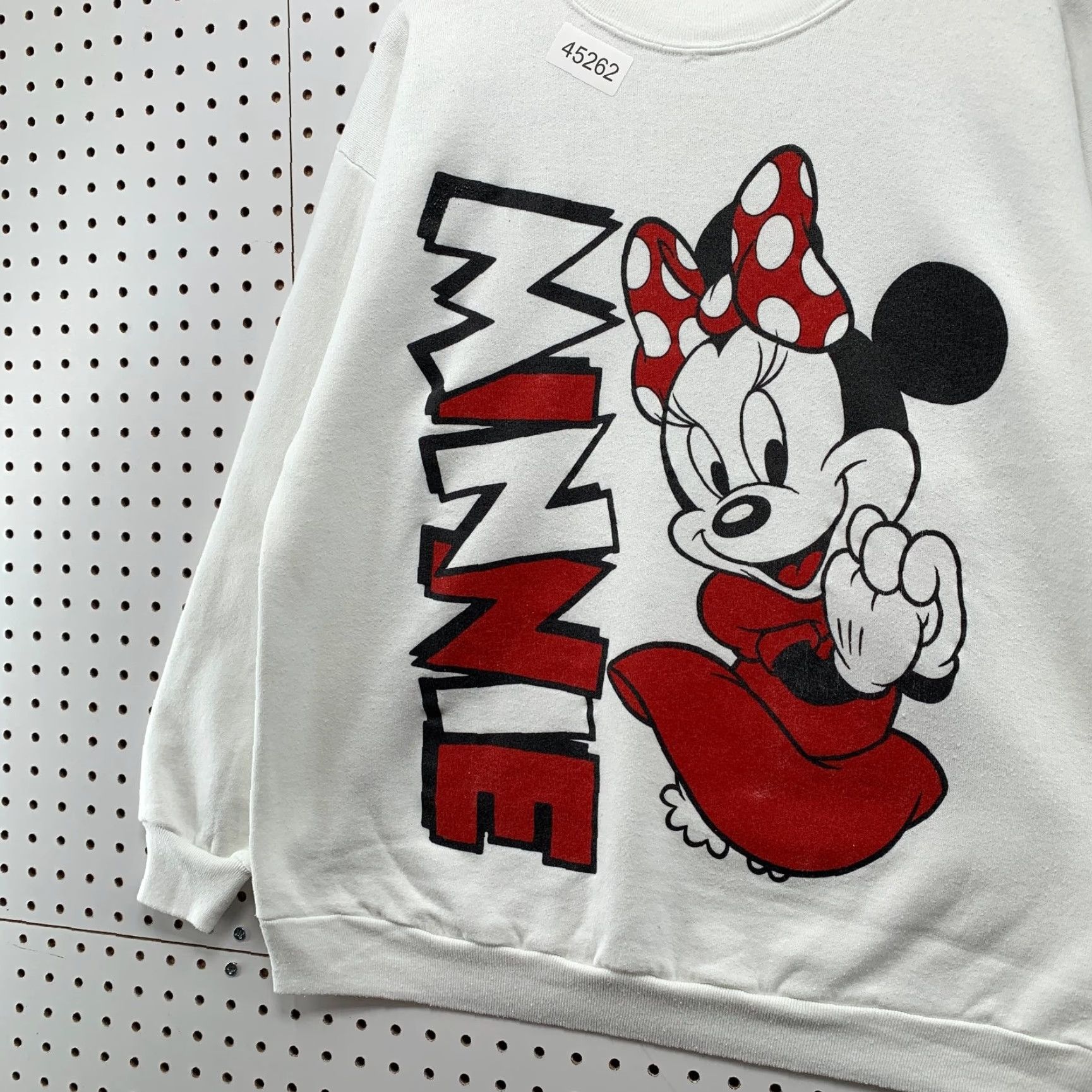 Disney VINTAGE Disney Minnie Mouse Sweatshirt Women XL White Red Double Sided Made USA Size XL / US 12-14 / IT 48-50 - 4 Thumbnail