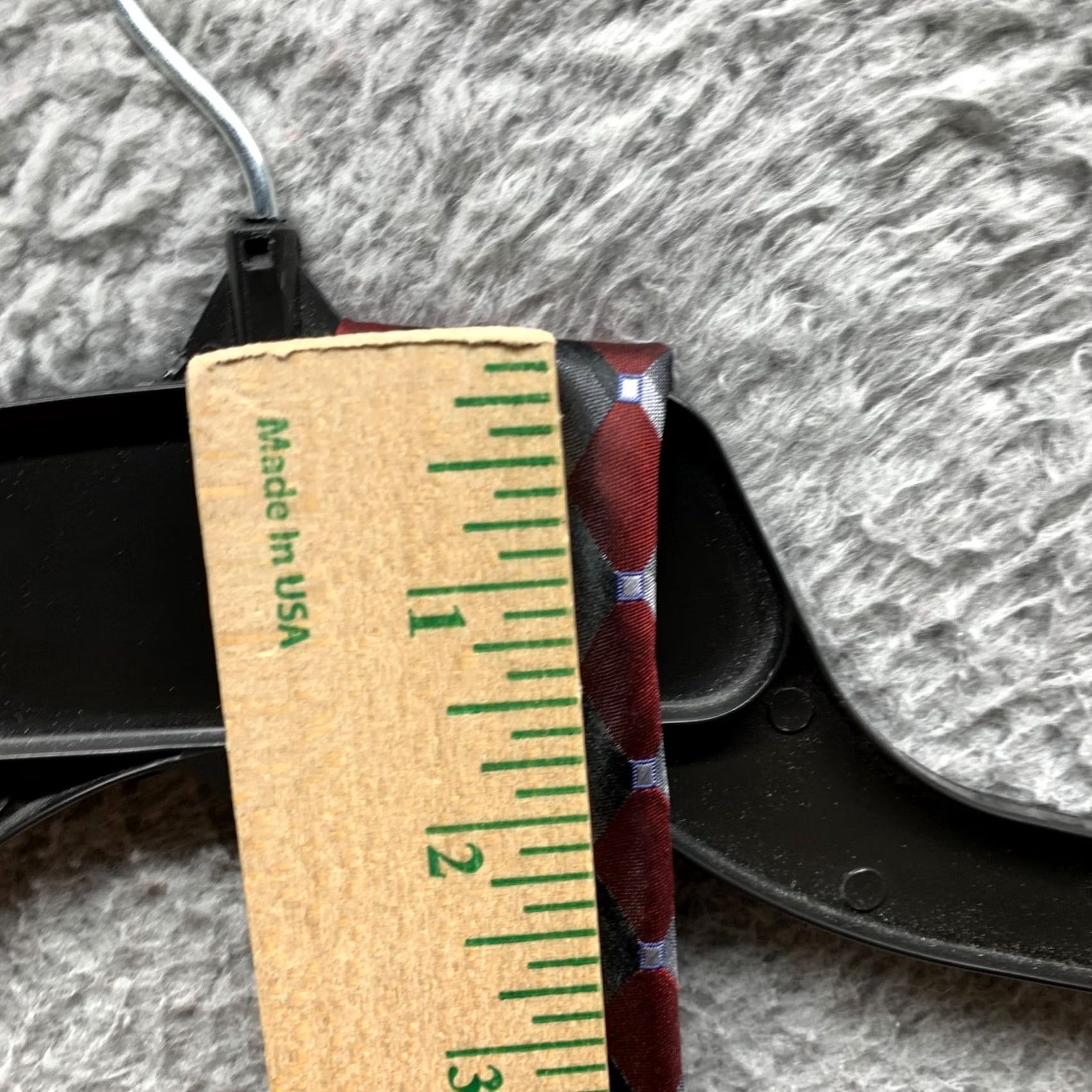 Vintage VINTAGE Diamond Tie Red Gray 100% Silk Neck Soft Casual Adult Mens Size ONE SIZE - 6 Thumbnail