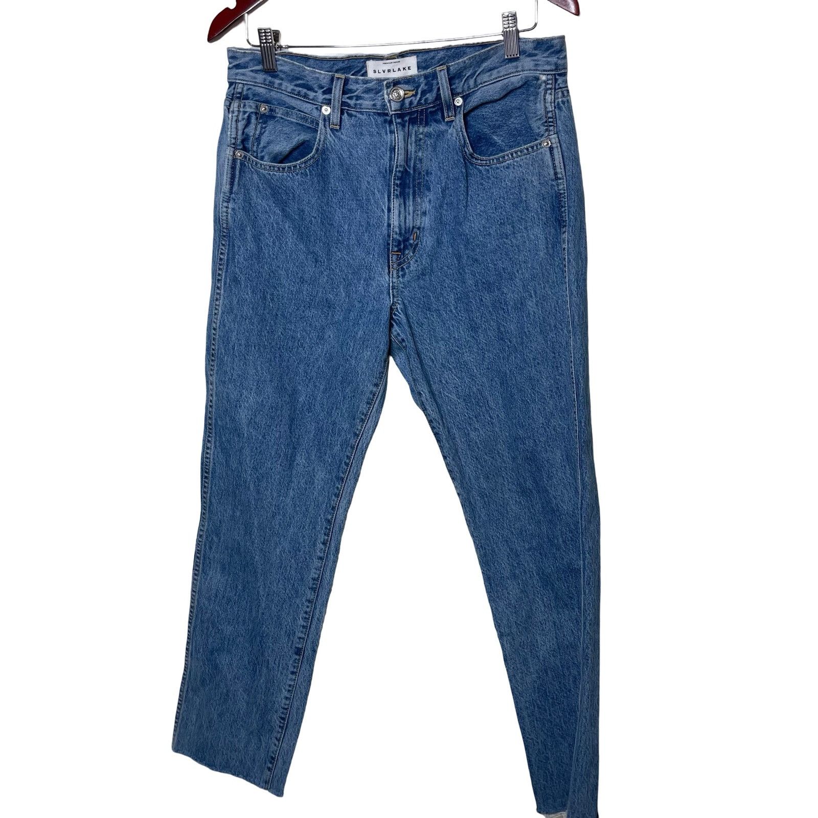 SLVRLAKE SLVRLAKE Hero High Rise Cropped Straight Leg Jeans sz 30 Size 30" / US 8 / IT 44 - 2 Thumbnail
