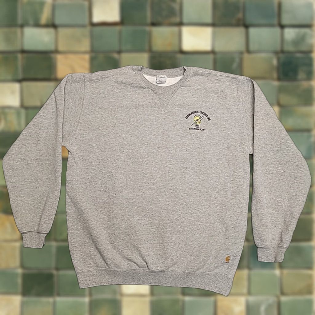 Carhartt VINTAGE Carhartt Sweatshirt Men L Gray Fleece Heavyweight Workwear Crewneck K124 HGY Size US L / EU 52-54 / 3 - 1 Thumbnail