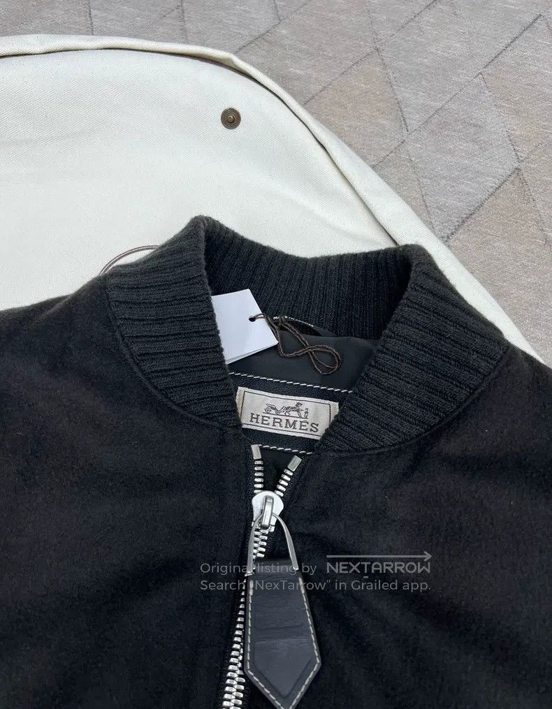 Hermes Hermes Knight Style Cashmere and Leather Puffer Jacket Size US L / EU 52-54 / 3 - 5 Thumbnail