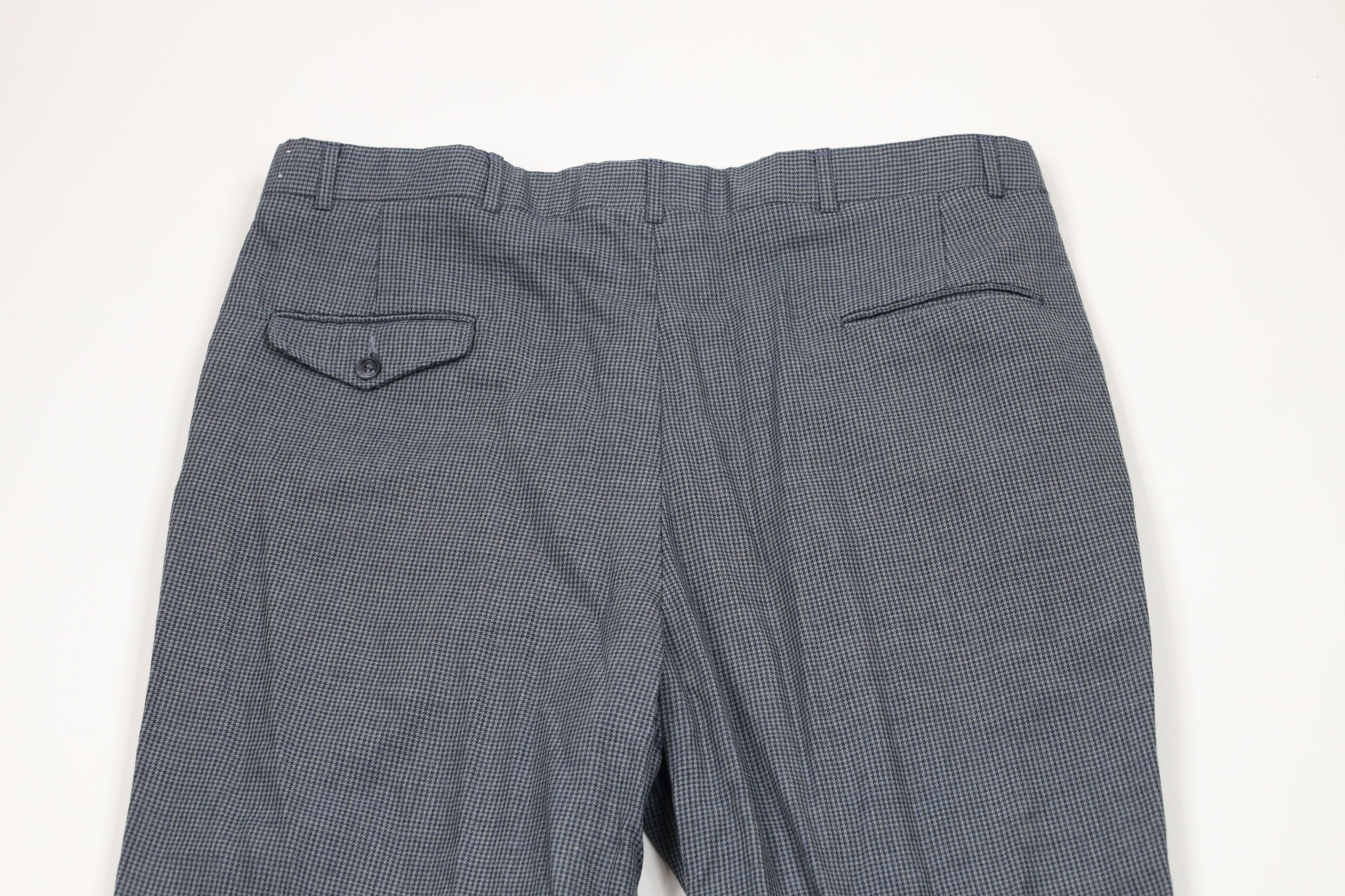 Vintage Vintage 70s Streetwear Wool Houndstooth Wide Leg Pants USA Size US 38 / EU 54 - 11 Thumbnail