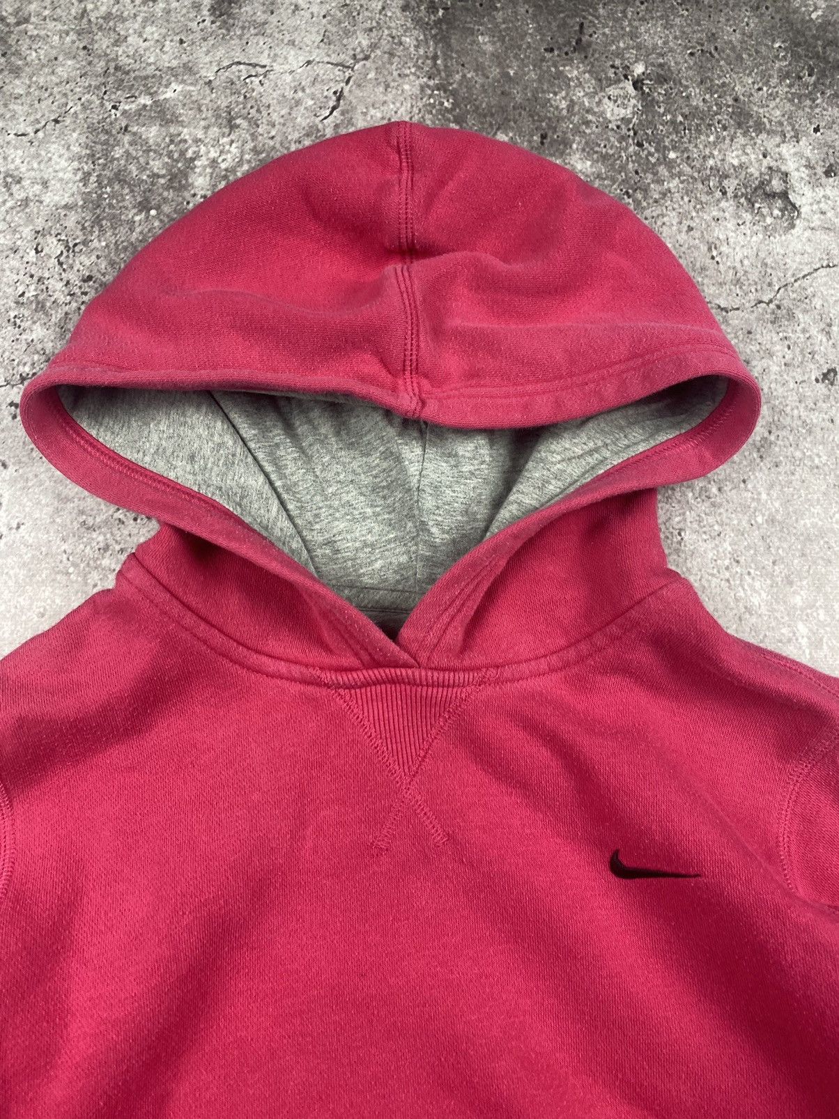 Nike × Vintage Vintage Nike big logo Y2K pink baggy hoodie Size US XS / EU 42 / 0 - 3 Thumbnail