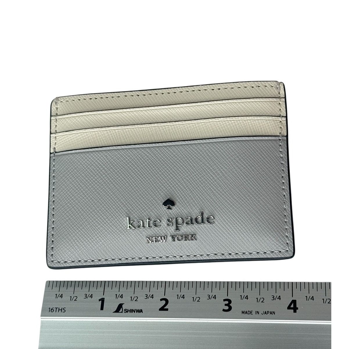 Kate Spade Kate Spade Madison Small Slim Card Holder Platinum Grey Size ONE SIZE - 6 Thumbnail