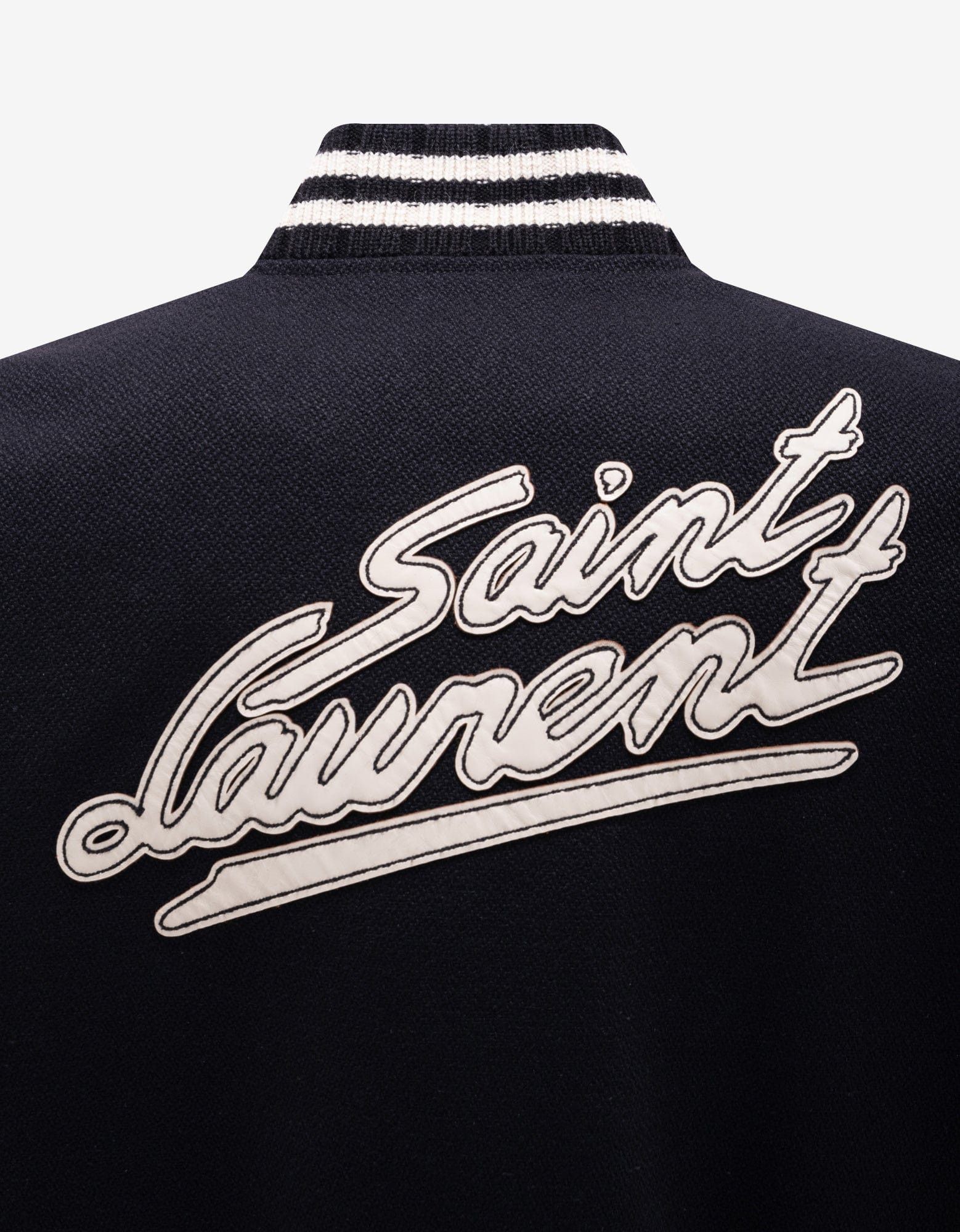 Saint Laurent Paris Black College Teddy Jacket SIZE 50 Size US M / EU 48-50 / 2 - 4 Thumbnail