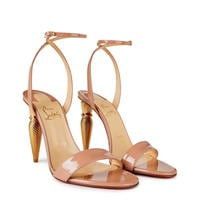 Christian Louboutin Lipqueen 100mm Patent Leather Sandals Size US 10 / IT 40 - 3 Thumbnail