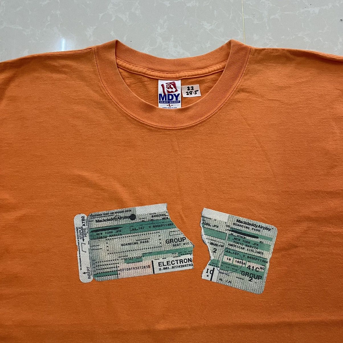 Japanese Brand Mackdaddy Airplay Boarding Pass Ticket T Shirt Size US L / EU 52-54 / 3 - 4 Thumbnail