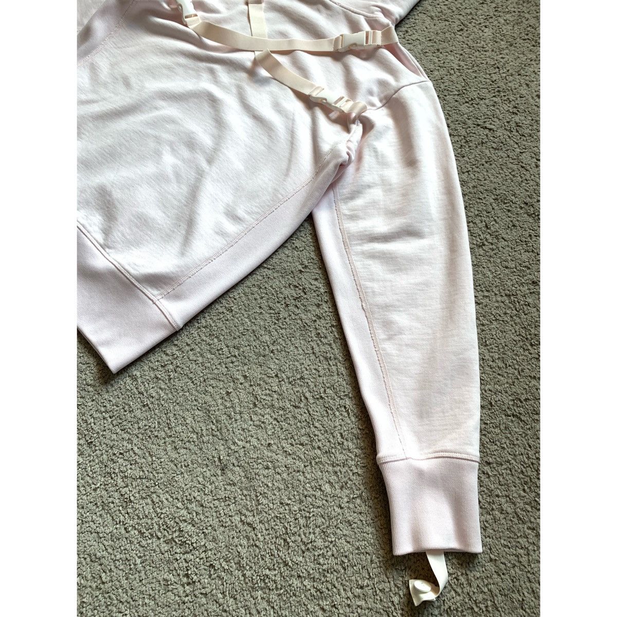 Helmut Lang HELMUT LANG RARE LIGHT PINK BONDAGE HOODIE Size US M / EU 48-50 / 2 - 19 Thumbnail