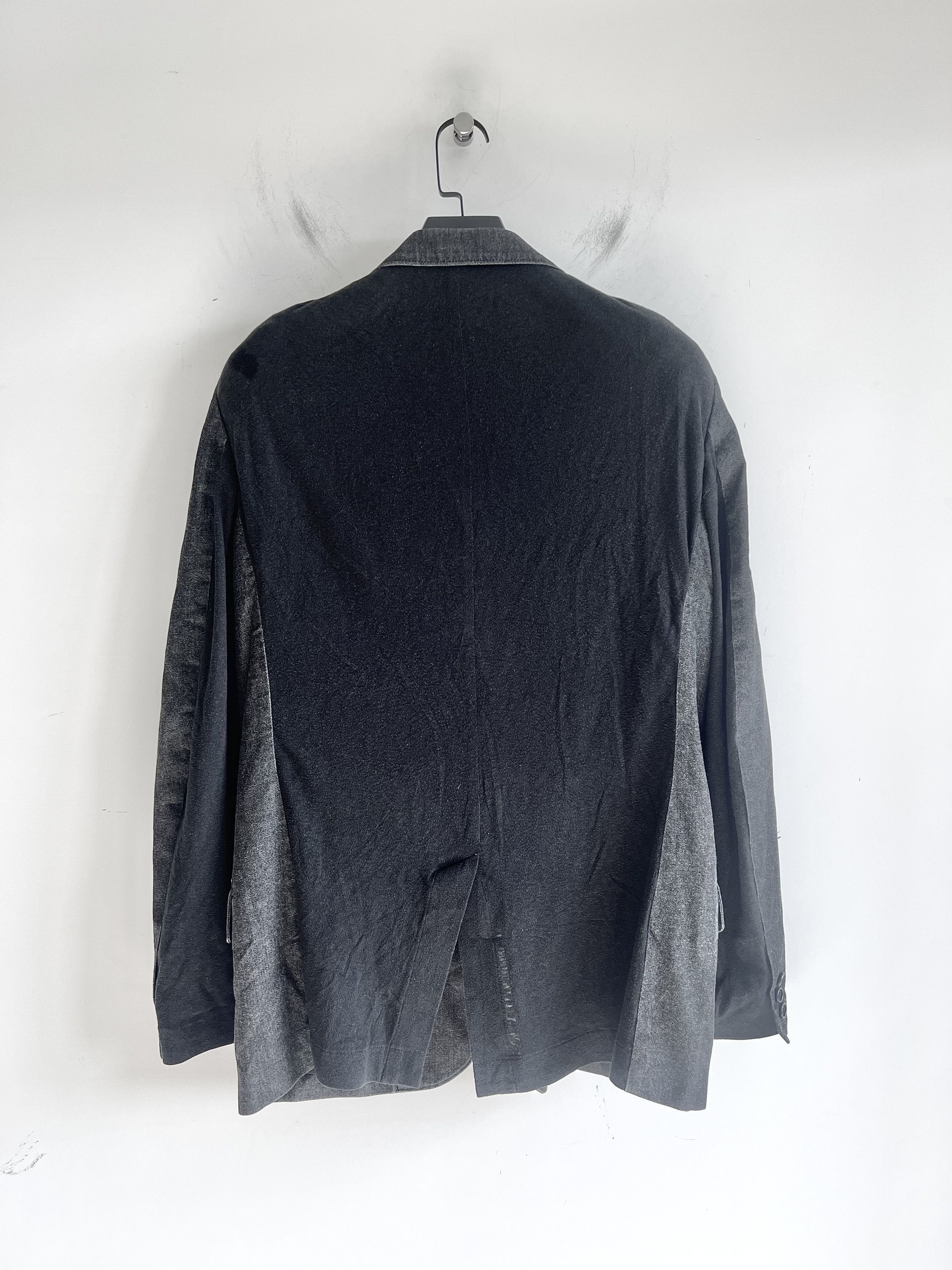 Yohji Yamamoto Yohji Yamamoto Homme - Black Panelled Denim Jacket Blazer Size US XL / EU 56 / 4 - 2 Thumbnail