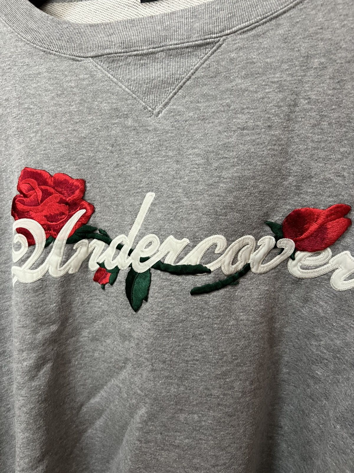 Undercover Undercover AW18 Rose Embroidery Cropped Sweater Size US XL / EU 56 / 4 - 3 Thumbnail