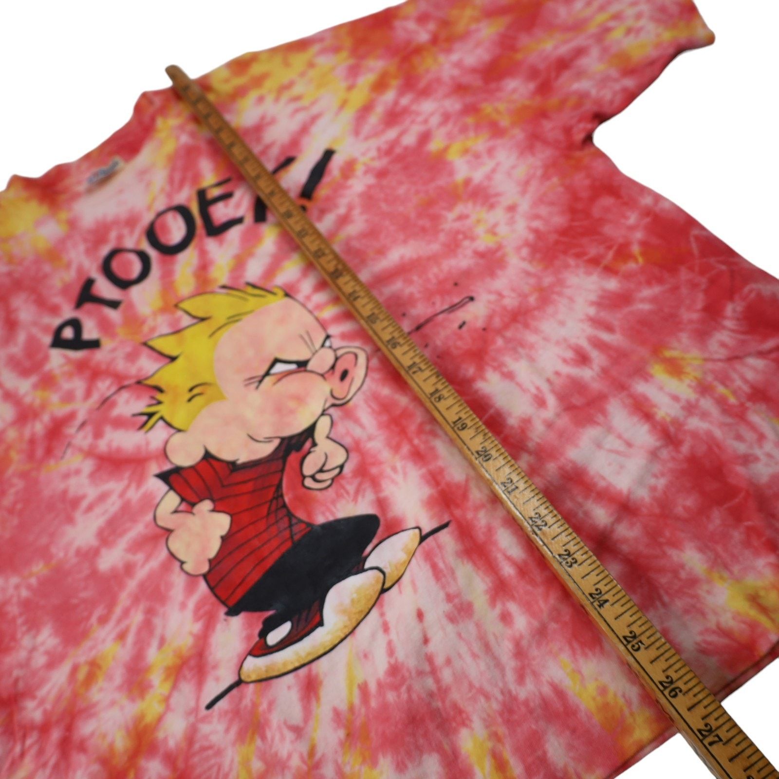 Vintage Vintage Calvin and Hobbes Graphic Tie Dyed Graphic T Shirt Size US XL / EU 56 / 4 - 8 Thumbnail