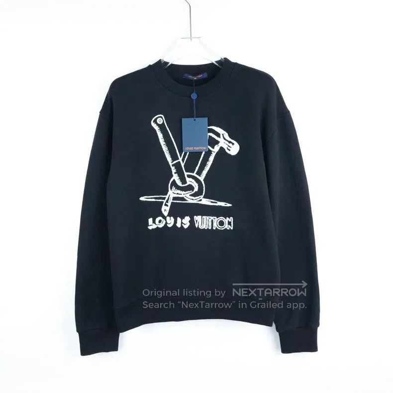 Louis Vuitton Louis Vuitton FW23 Logo monogram embroidered crewneck swea Size US M / EU 48-50 / 2 - 1 Thumbnail