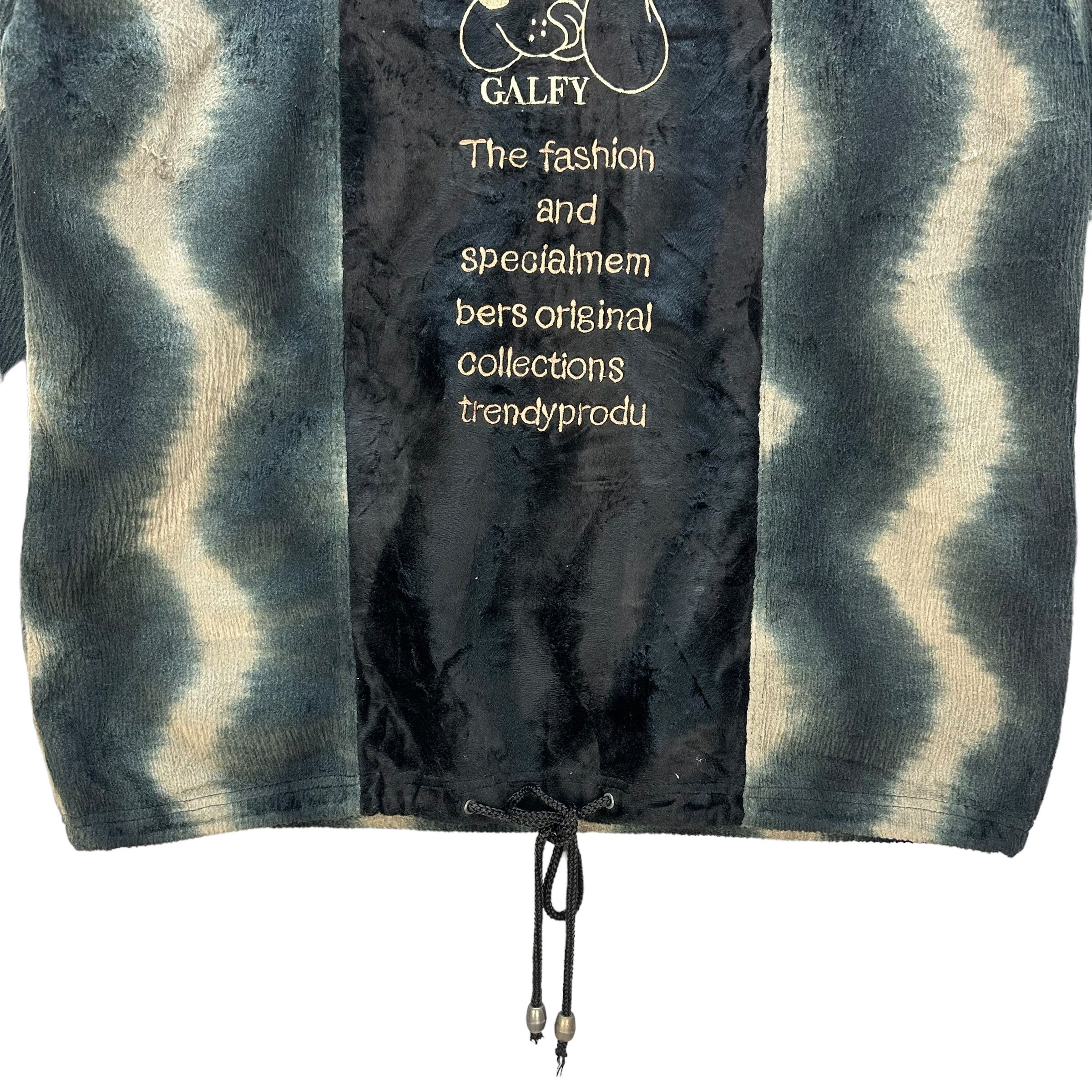 Japanese Brand GALFY VELVET V NECK OVERSIZED SWEATER #8745-024 Size US L / EU 52-54 / 3 - 4 Thumbnail