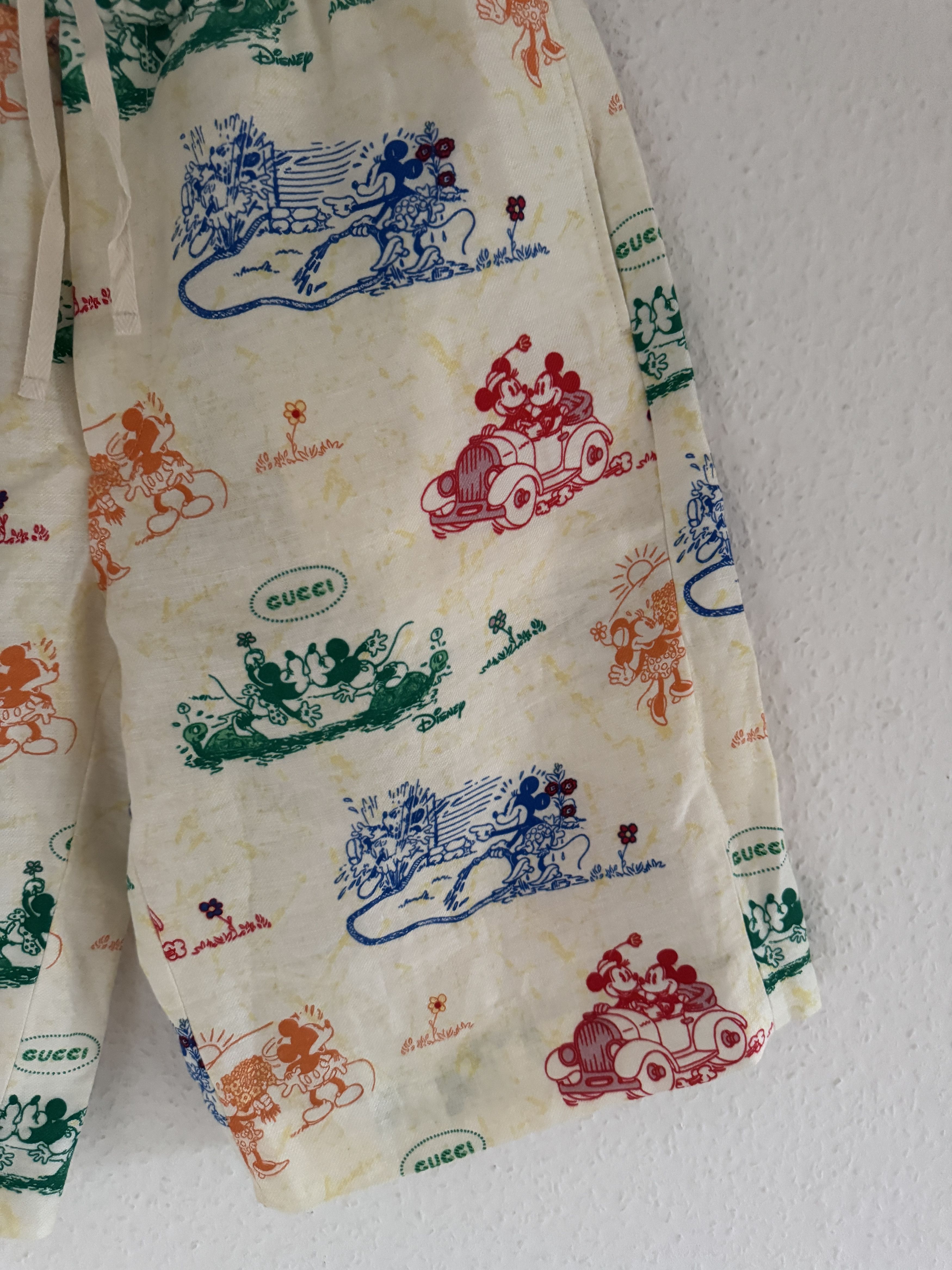 Disney × Gucci Linen Mickey Shorts Size US 32 / EU 48 - 3 Thumbnail