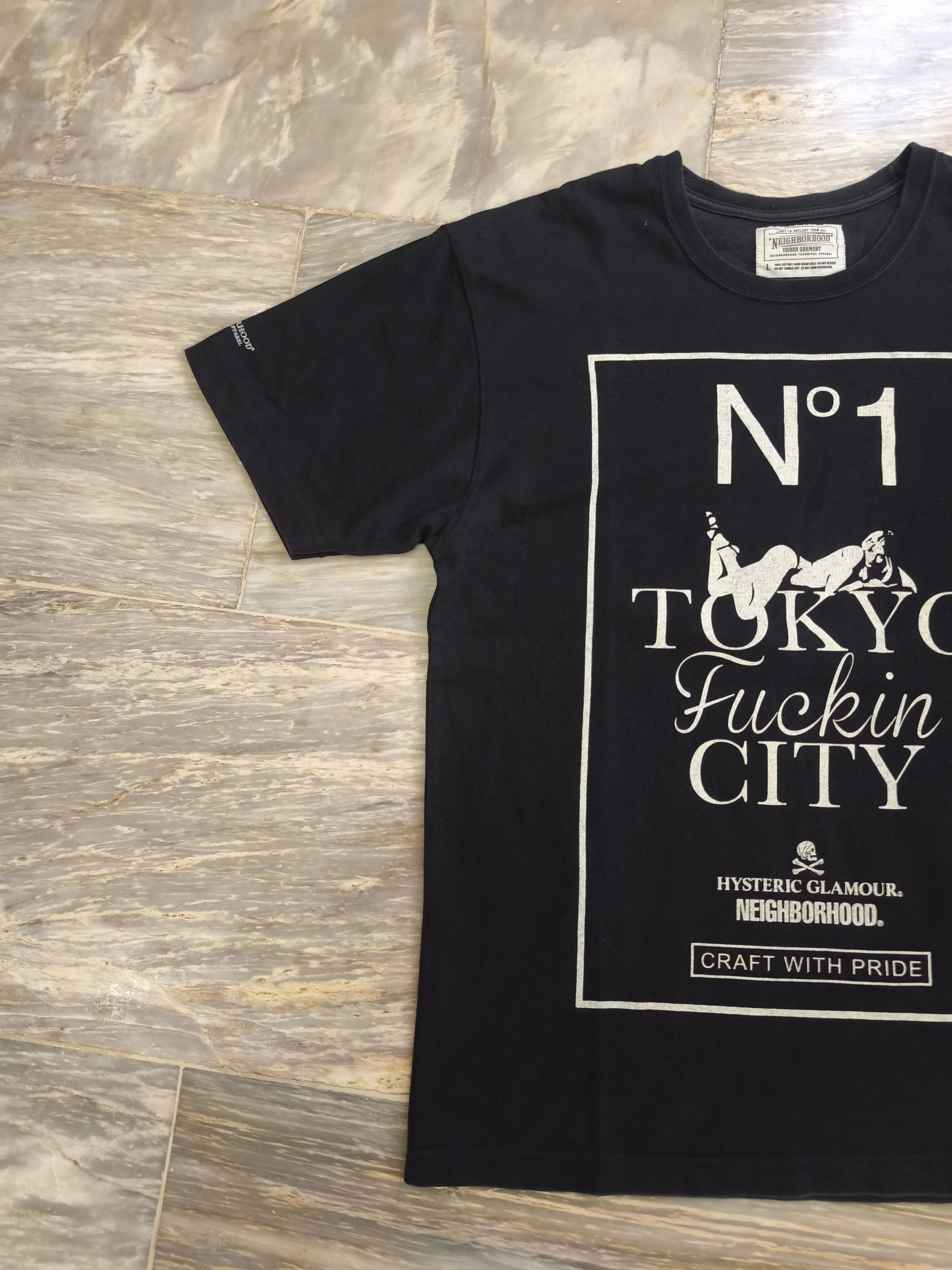 Hysteric Glamour HYSTERIC GLAMOUR x NEIGHBORHOOD 2015 TOKYO FUCKIN'CITY TEE Size US L / EU 52-54 / 3 - 4 Thumbnail