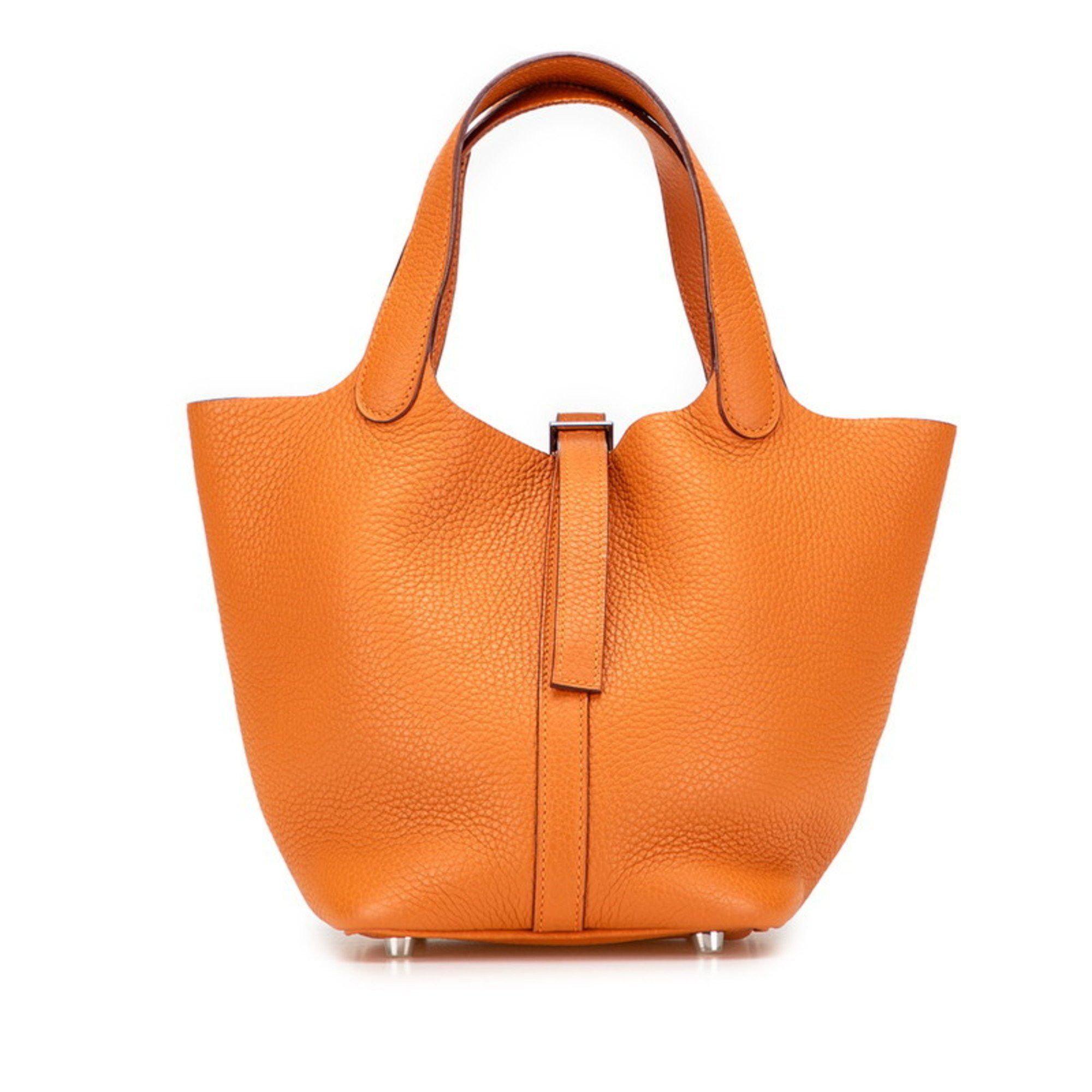 Hermes Hermès Picotin PM Handbag, Potiron Orange, Taurillon Clemence Leather, Women's, HERMES Size ONE SIZE - 1 Thumbnail