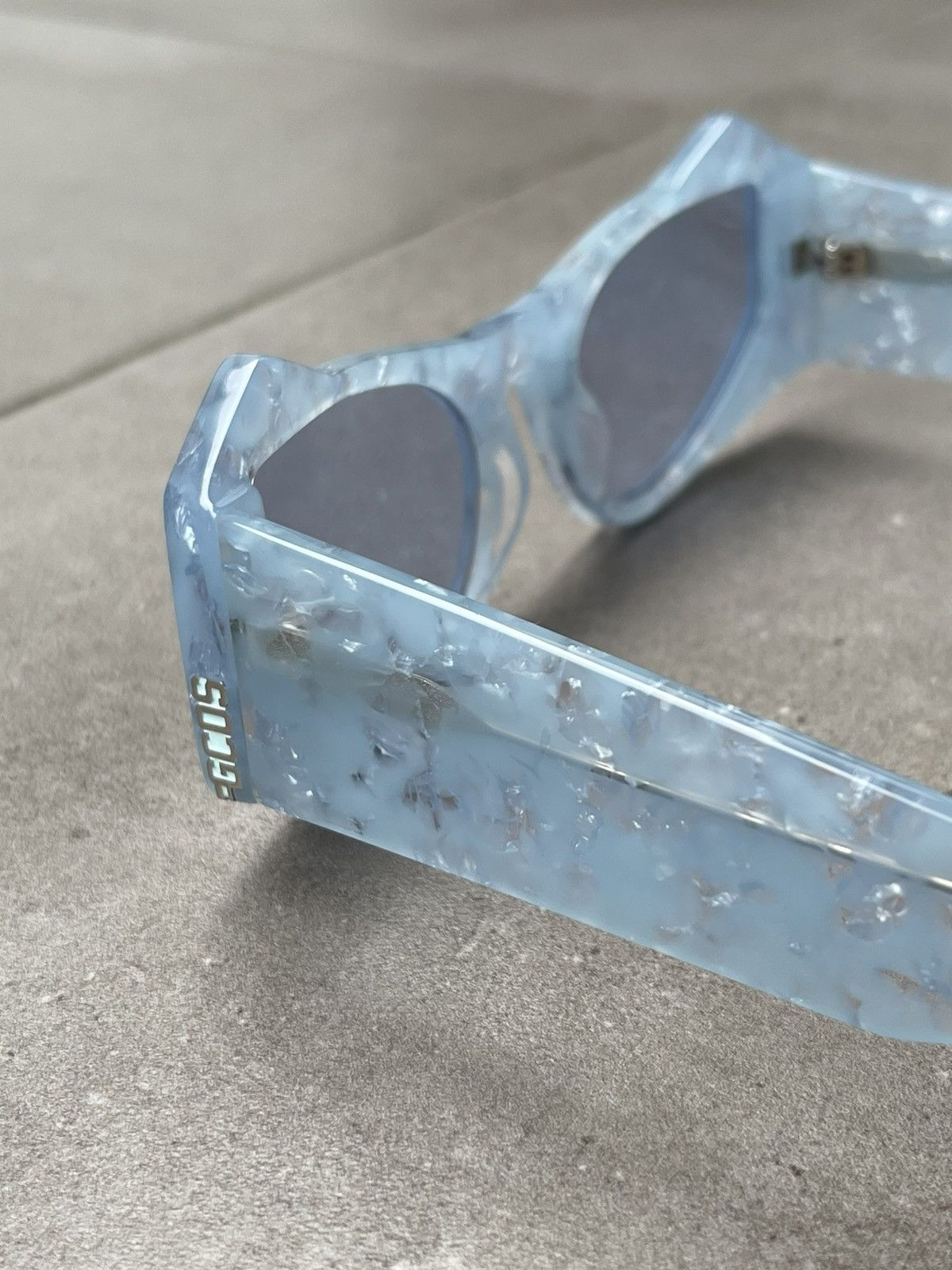 GCDS !DS! SS23 GCDS Cat Eye Marble Blue Sunglasses Size ONE SIZE - 8 Thumbnail
