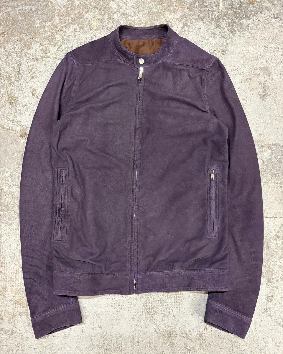 Rick Owens Rick Owens Purple Suede Leather Jacket Size US M / EU 48-50 / 2 - 1 Thumbnail