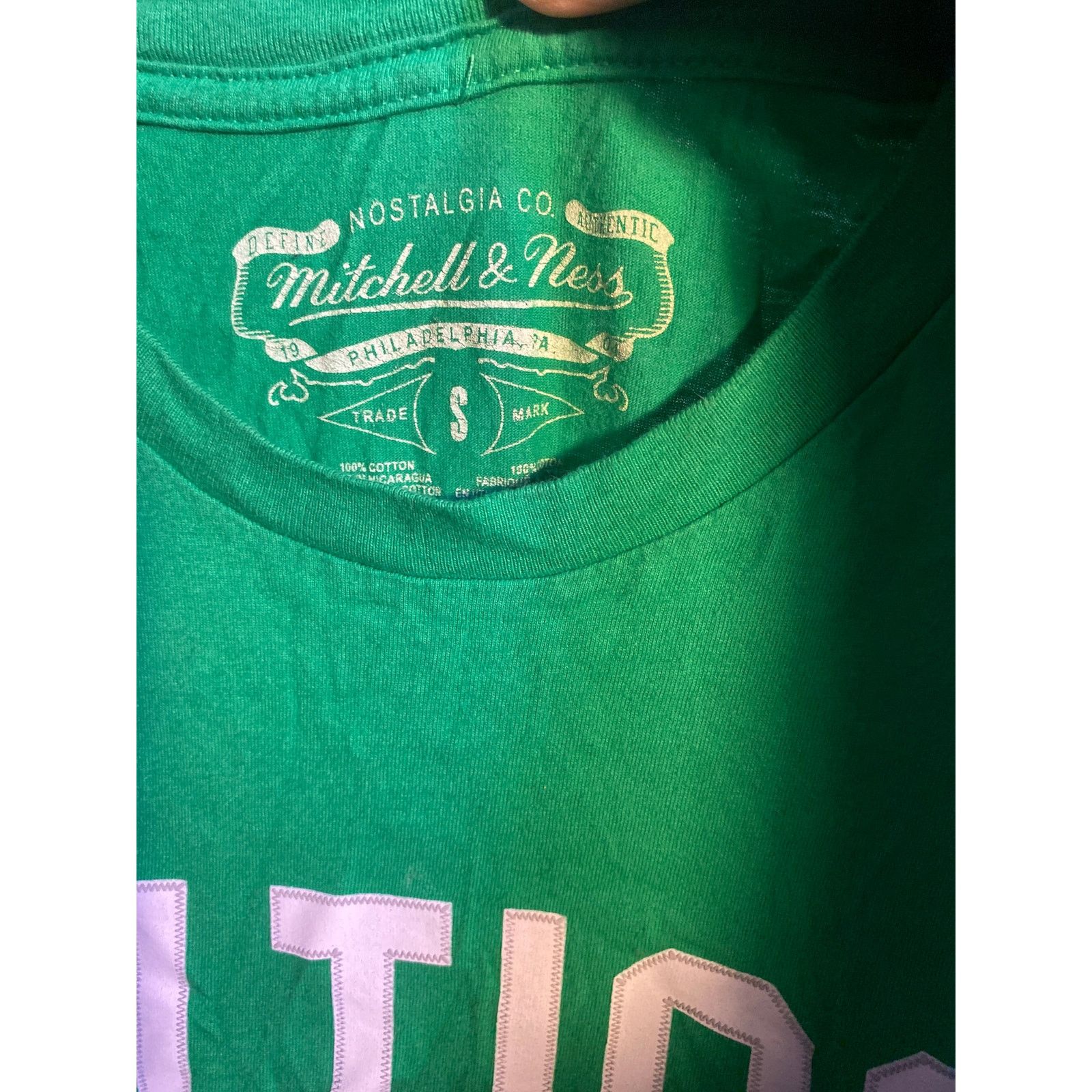 Mitchell & Ness Green 'Bird 33' Graphic Tee Size US S / EU 44-46 / 1 - 3 Thumbnail