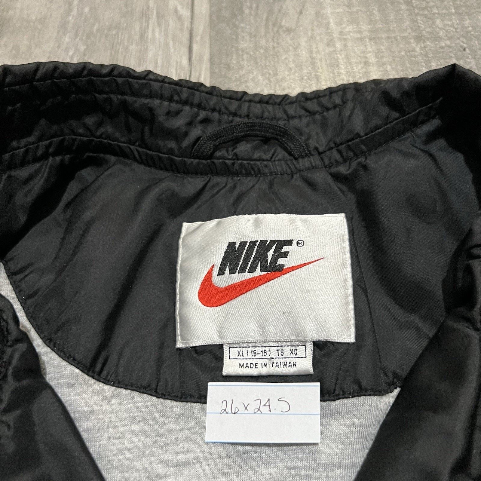 Nike VTG 90s Nike Black Snap Front Track Warm Up Fits L Jacket Size L / US 10 / IT 46 - 5 Thumbnail