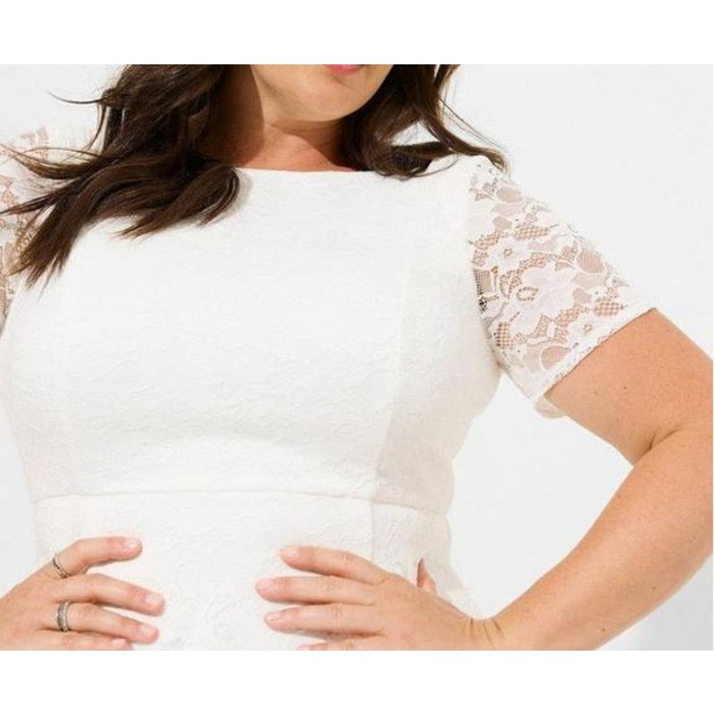 Other Plus Sz 18 Everafter for TORRID Ivory Lace Wedding Gown NWT Size XXL / US 16-18 / IT 52-54 - 6 Thumbnail