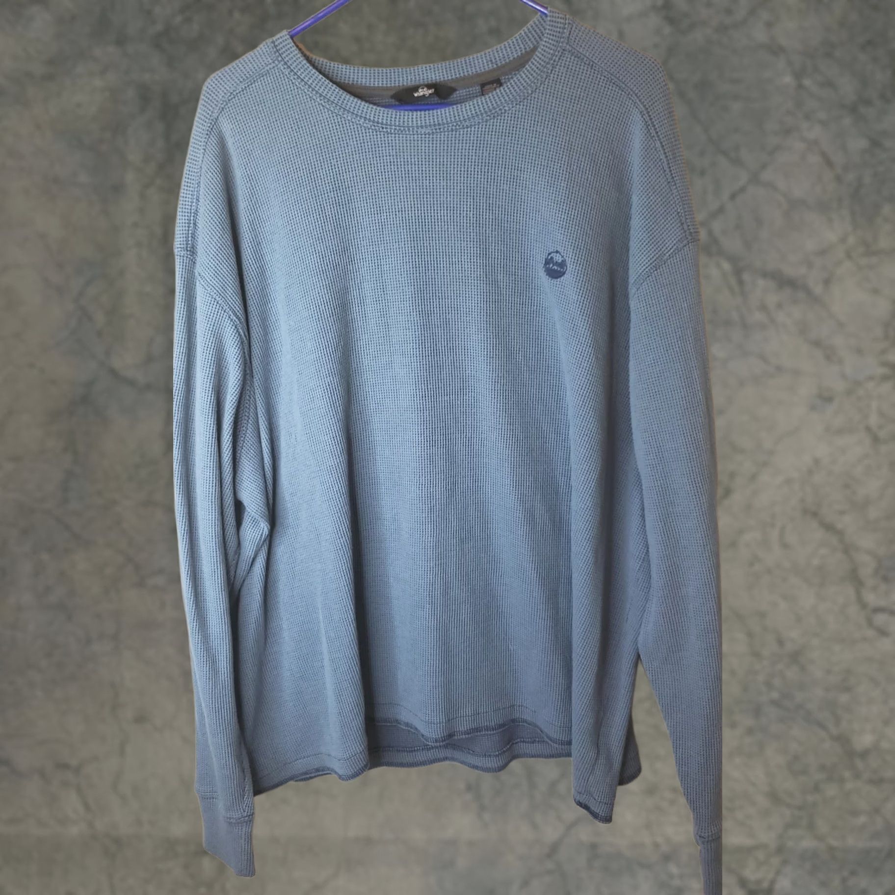Wrangler Wrangler Mens 4XL Blue Long Sleeve Crew Neck Thermal Waffle Knit Shirt Pullover Size US XXL / EU 58 / 5 - 1 Thumbnail