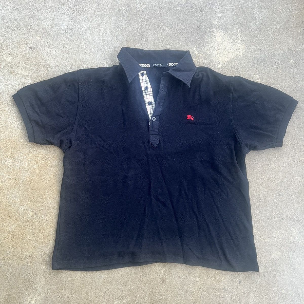 Burberry Burberry Black Label Nova Check Trim Polo Shirt Size US M / EU 48-50 / 2 - 1 Thumbnail