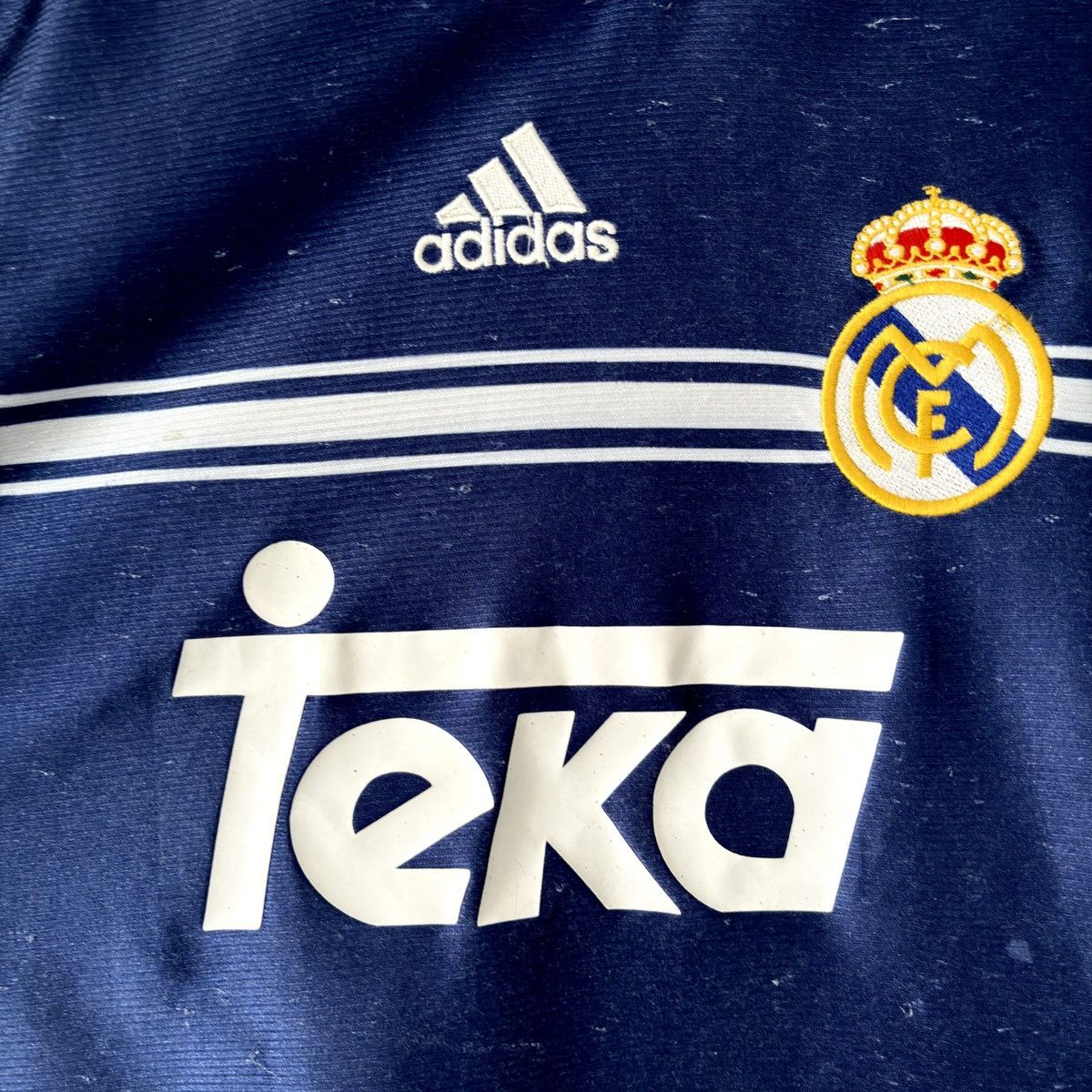 Adidas × Vintage 1999 1998 Real Madrid Adidas Retro Vintage Soccer Jersey Kit Size US L / EU 52-54 / 3 - 4 Thumbnail