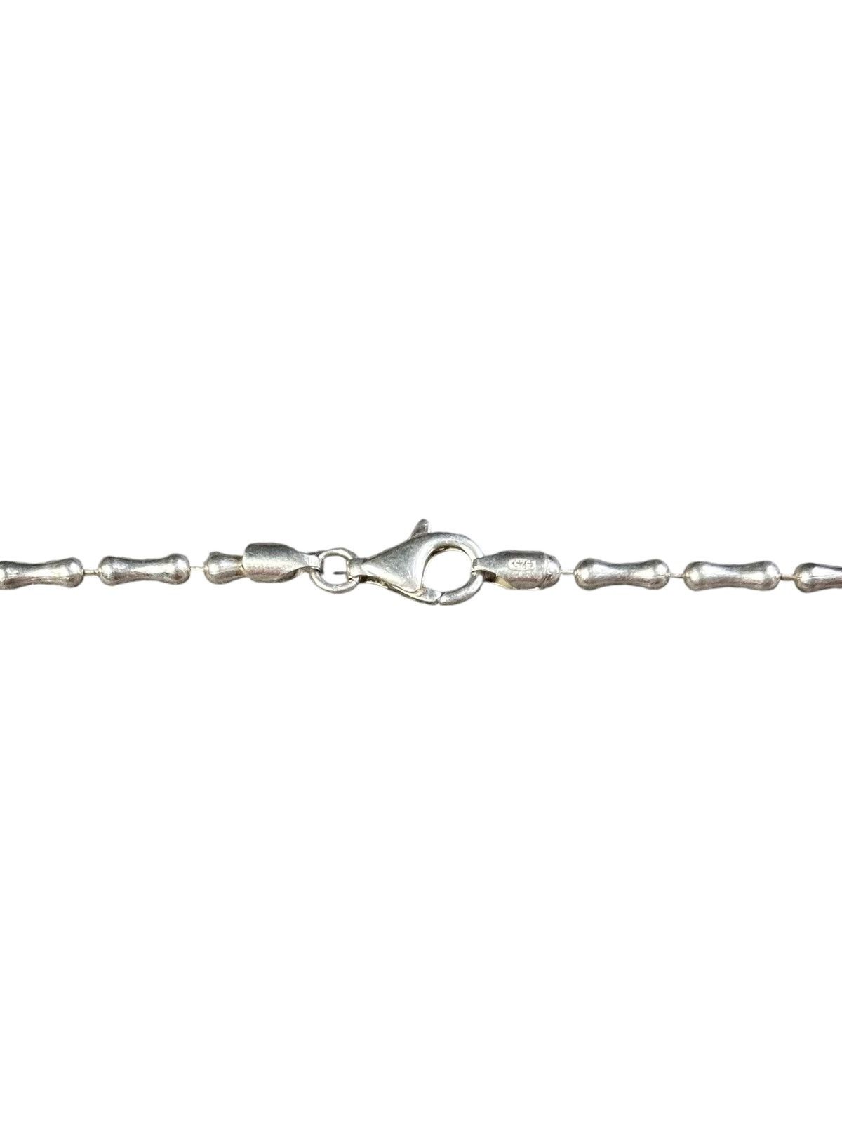 Vintage ALPHA STAR STERLING SILVER BONES AND SHADOW SKULL NECKLACE Size ONE SIZE - 8 Thumbnail