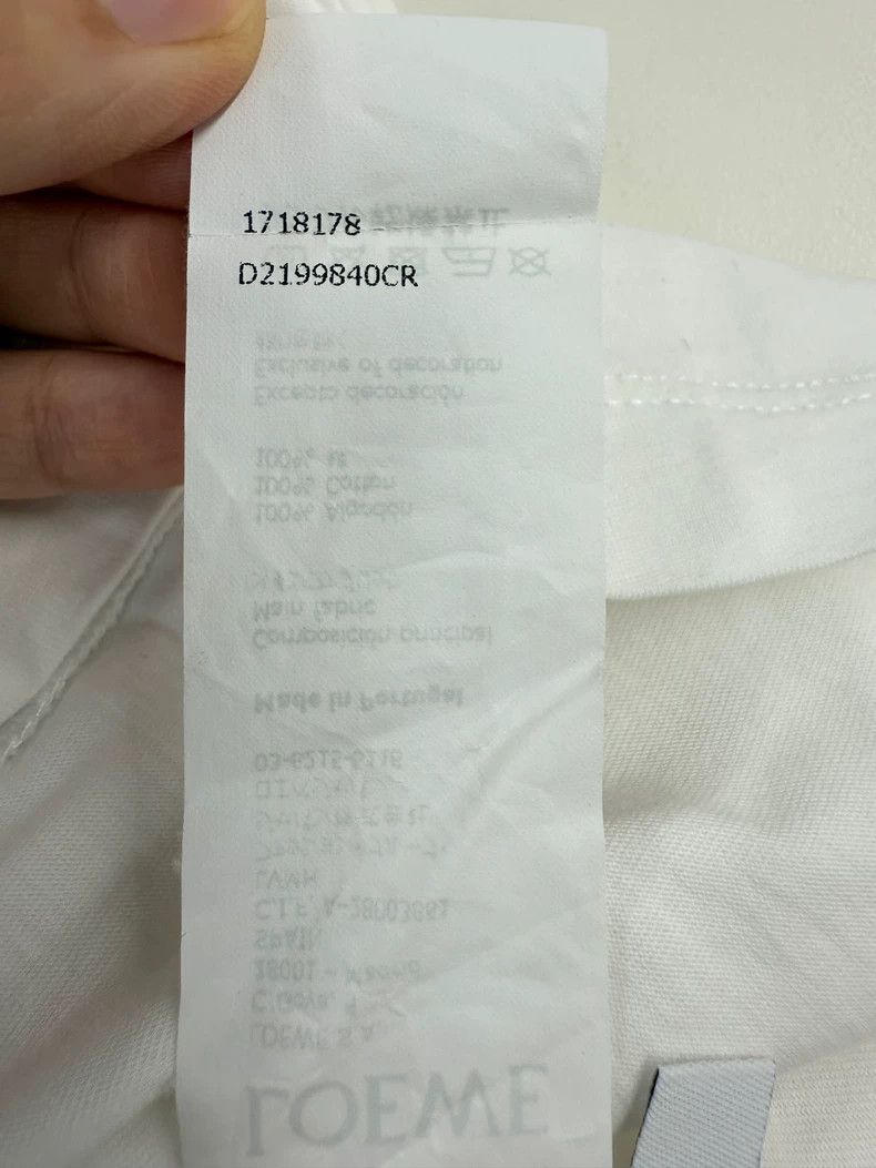 Loewe LOEWE Unruly white cotton T-shirt Size S / US 4 / IT 40 - 5 Thumbnail