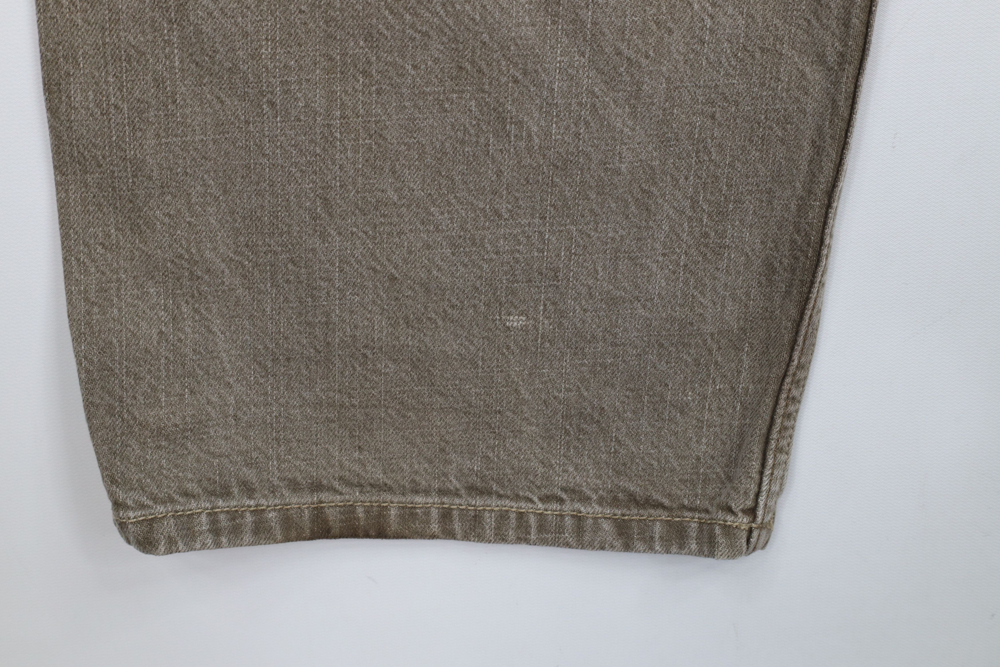 L.L. Bean × Vintage Vintage 90s LL Bean Fit Wide Leg Denim Jeans Beige Cotton Size US 34 / EU 50 - 11 Thumbnail