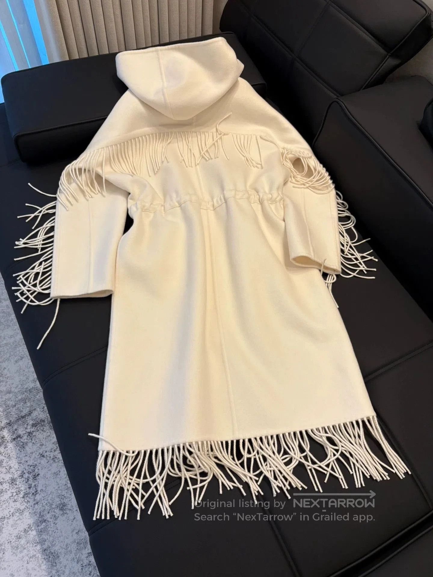 Hermes Hermes Cream Fringe Detail Coat. Size US XS / EU 42 / 0 - 2 Thumbnail