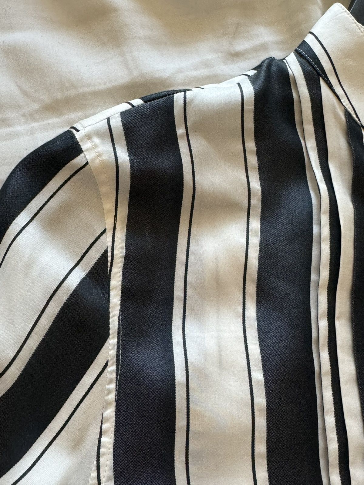 Haider Ackermann *RARE* SS17 Runway - Black & White Striped Silk Cotton Shirt Size US XS / EU 42 / 0 - 9 Thumbnail